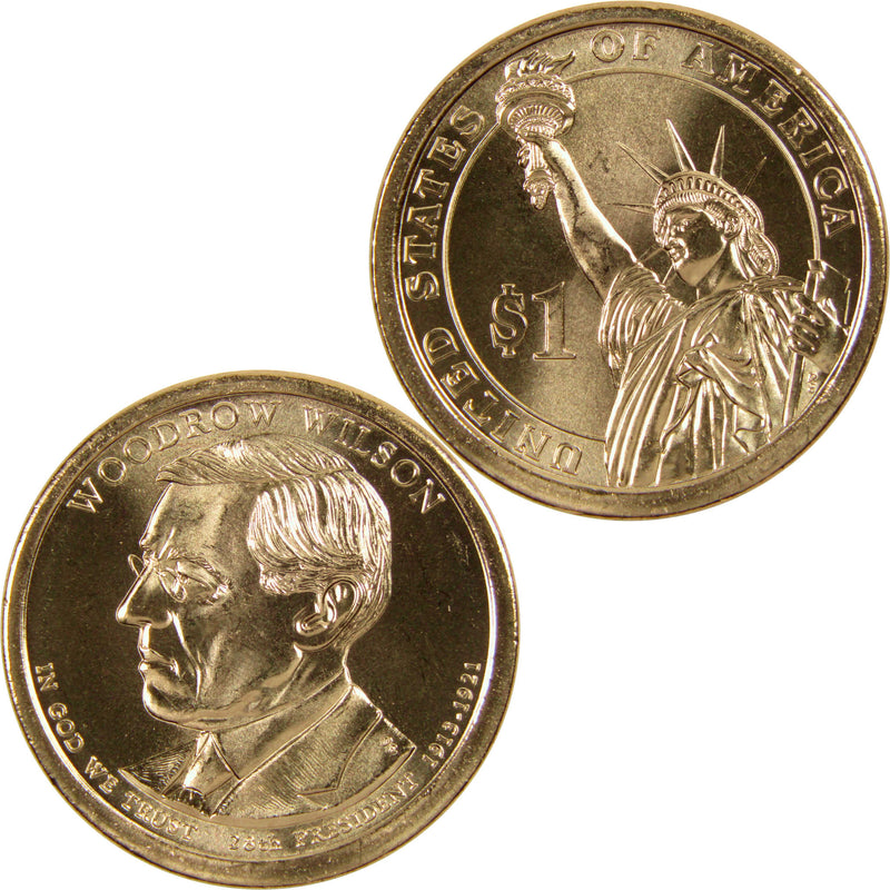 2013 P Woodrow Wilson Presidential Dollar BU Uncirculated $1 Coin
