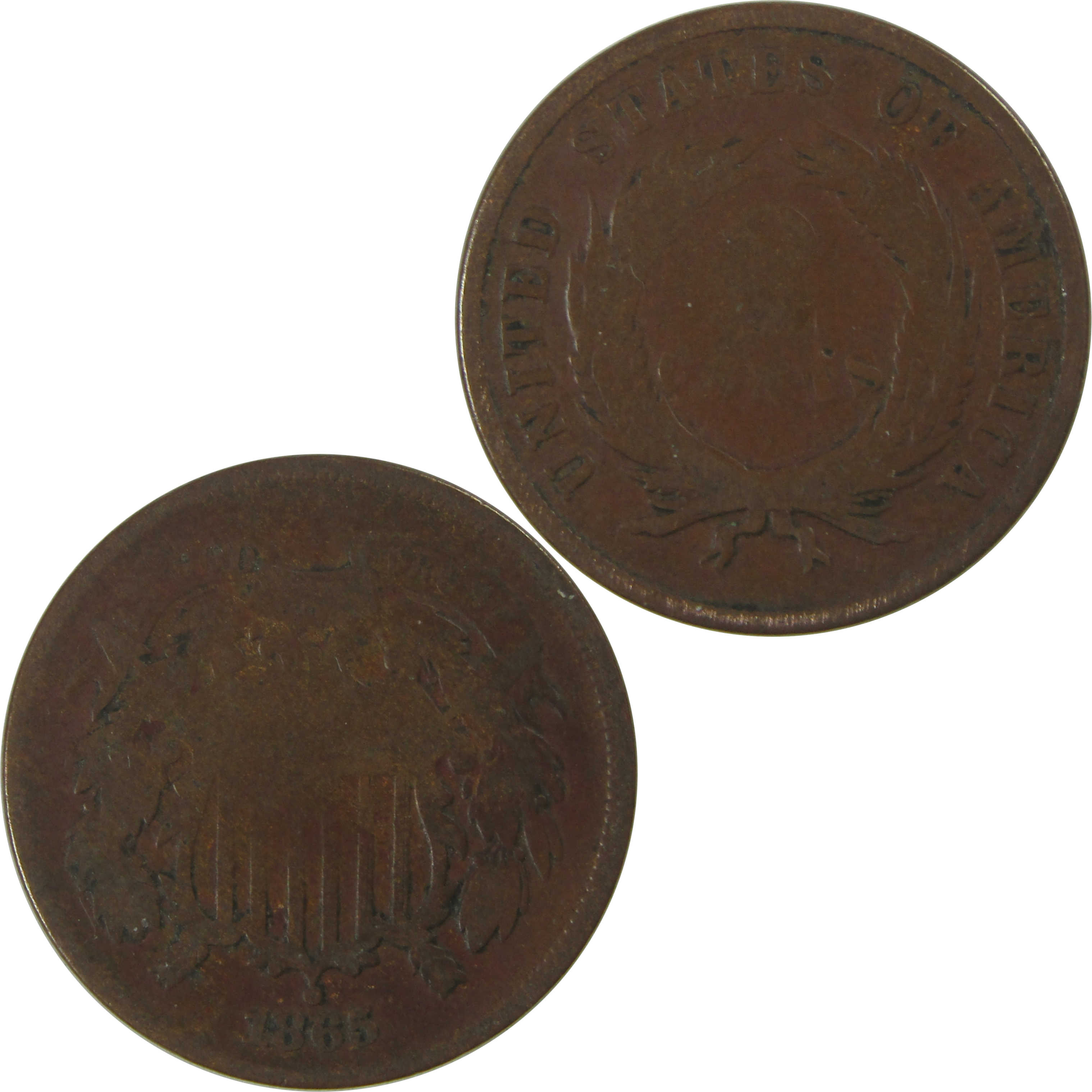 1865 Fancy 5 Two Cent Piece VG Very Good 2c Coin SKU:CPC0784