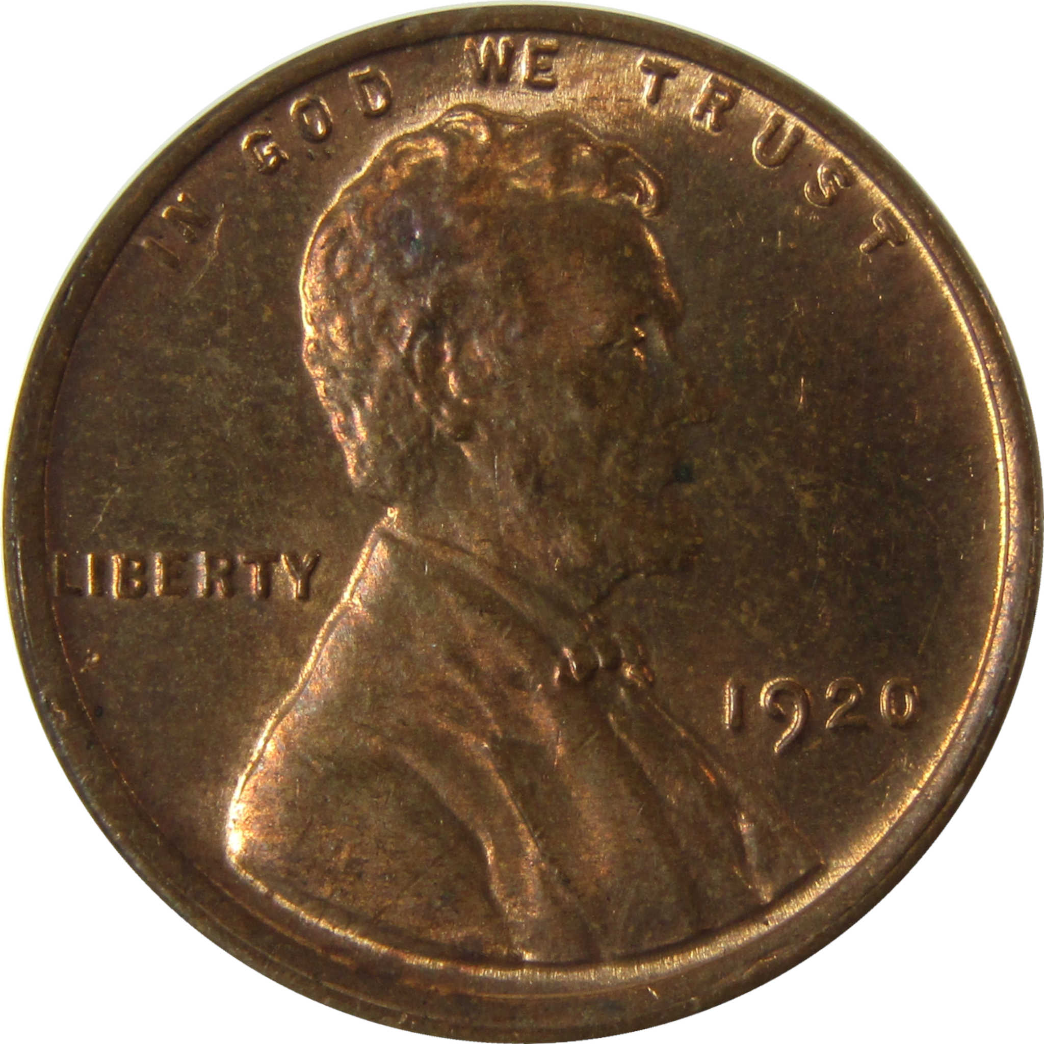 1920 Lincoln Wheat Cent MS 63 RB ANACS Uncirculated Penny SKU:I28455