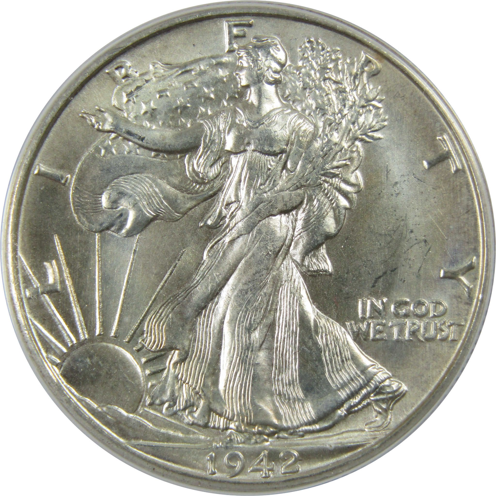 1942 D Liberty Walking Half Dollar MS 64 ANACS Silver 50c SKU:I12124