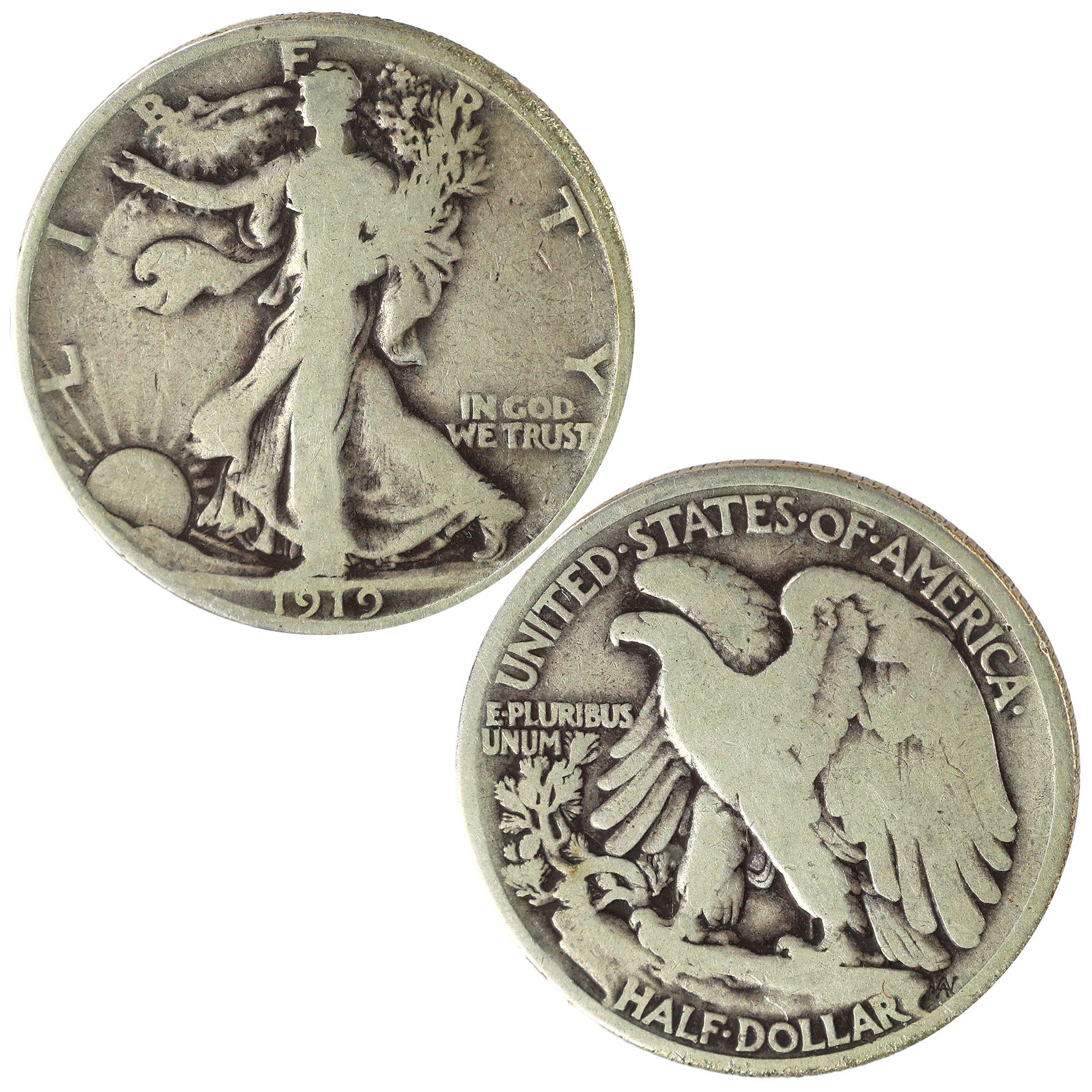 1919 Liberty Walking Half Dollar VG Very Good Silver 50c SKU:I11981