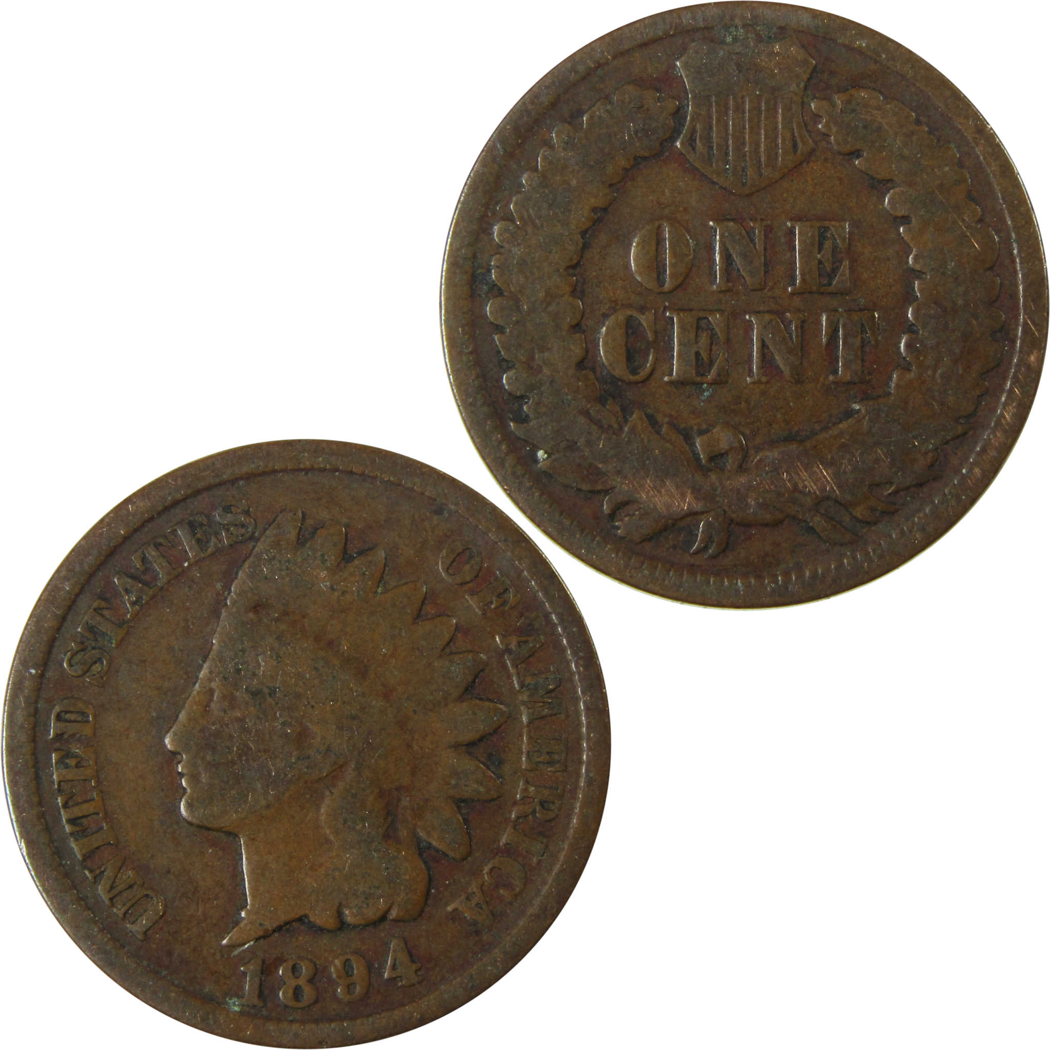 1894 Indian Head Cent G Good Penny 1c Coin Collectible SKU:I26562