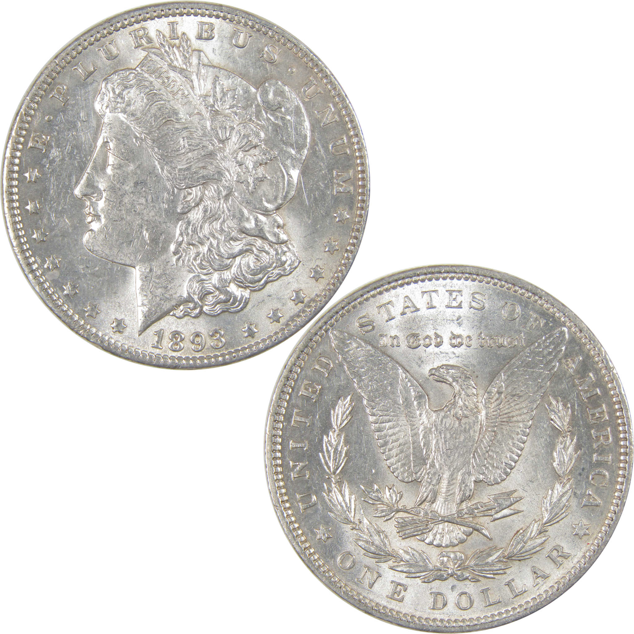 1893 Morgan Dollar Uncirculated Silver $1 Coin SKU:I16772 - Morgan coin - Morgan silver dollar - Morgan silver dollar for sale - Profile Coins &amp; Collectibles