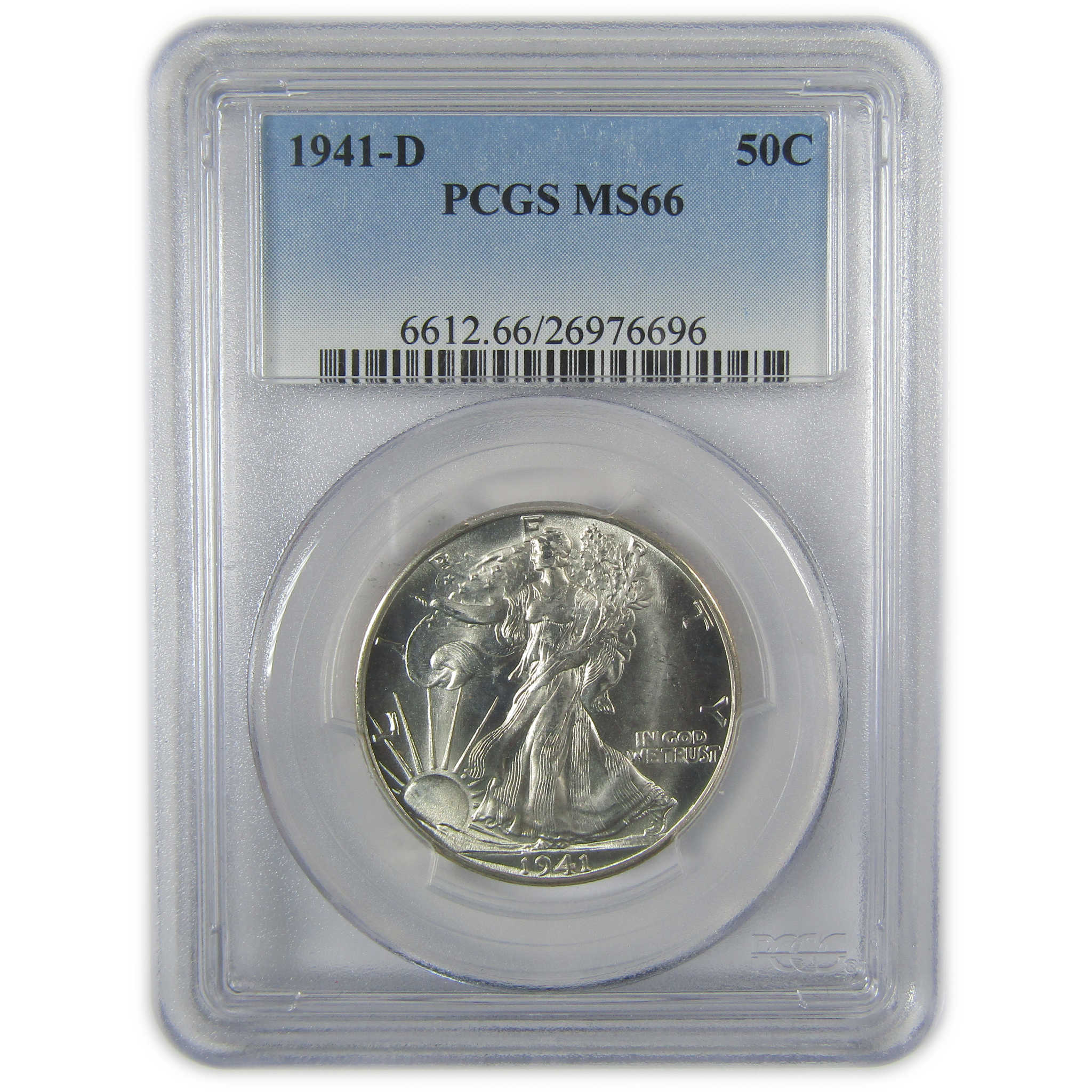 1941 D Liberty Walking Half Dollar MS 66 PCGS Silver SKU:I19889