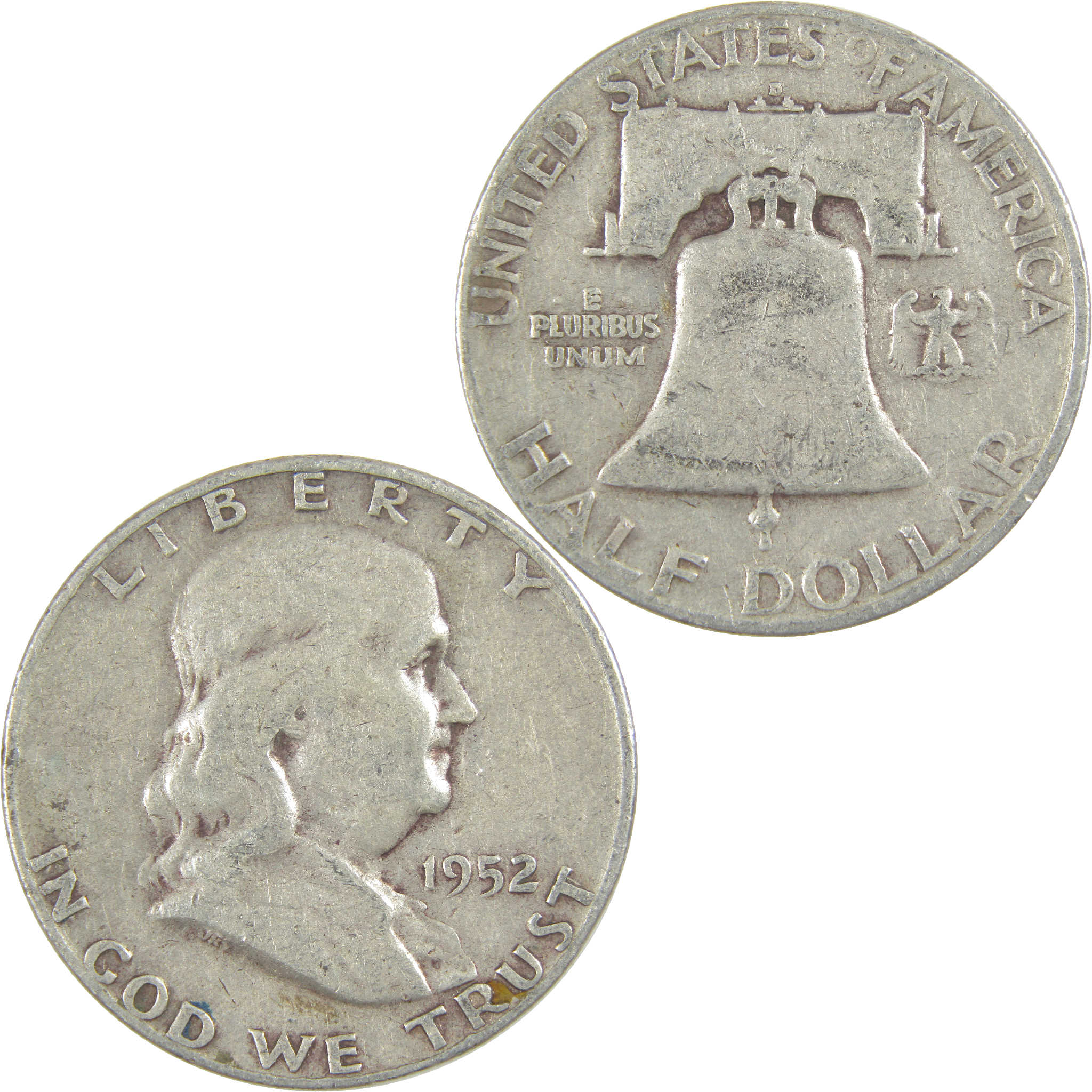 1952 D Franklin Half Dollar VG Very Good Silver 50c Coin