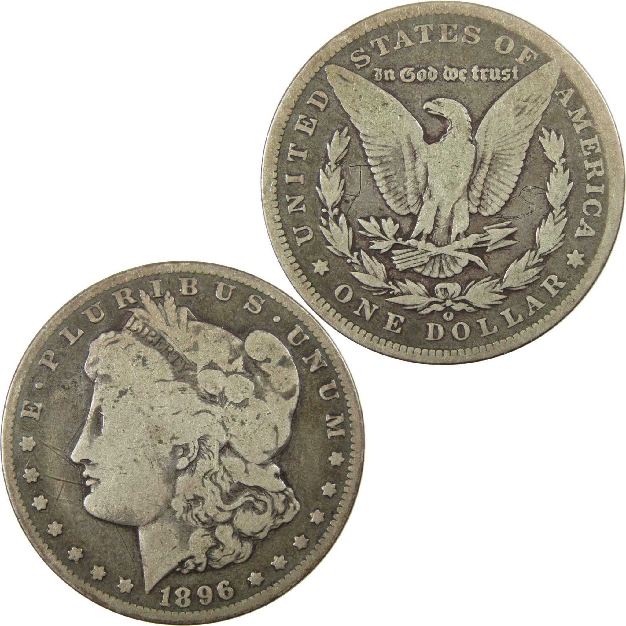1896 O Morgan Silver Dollar VG Very Good Details $1 Coin SKU:CP1395 - Morgan coin - Morgan silver dollar - Morgan silver dollar for sale - Profile Coins &amp; Collectibles