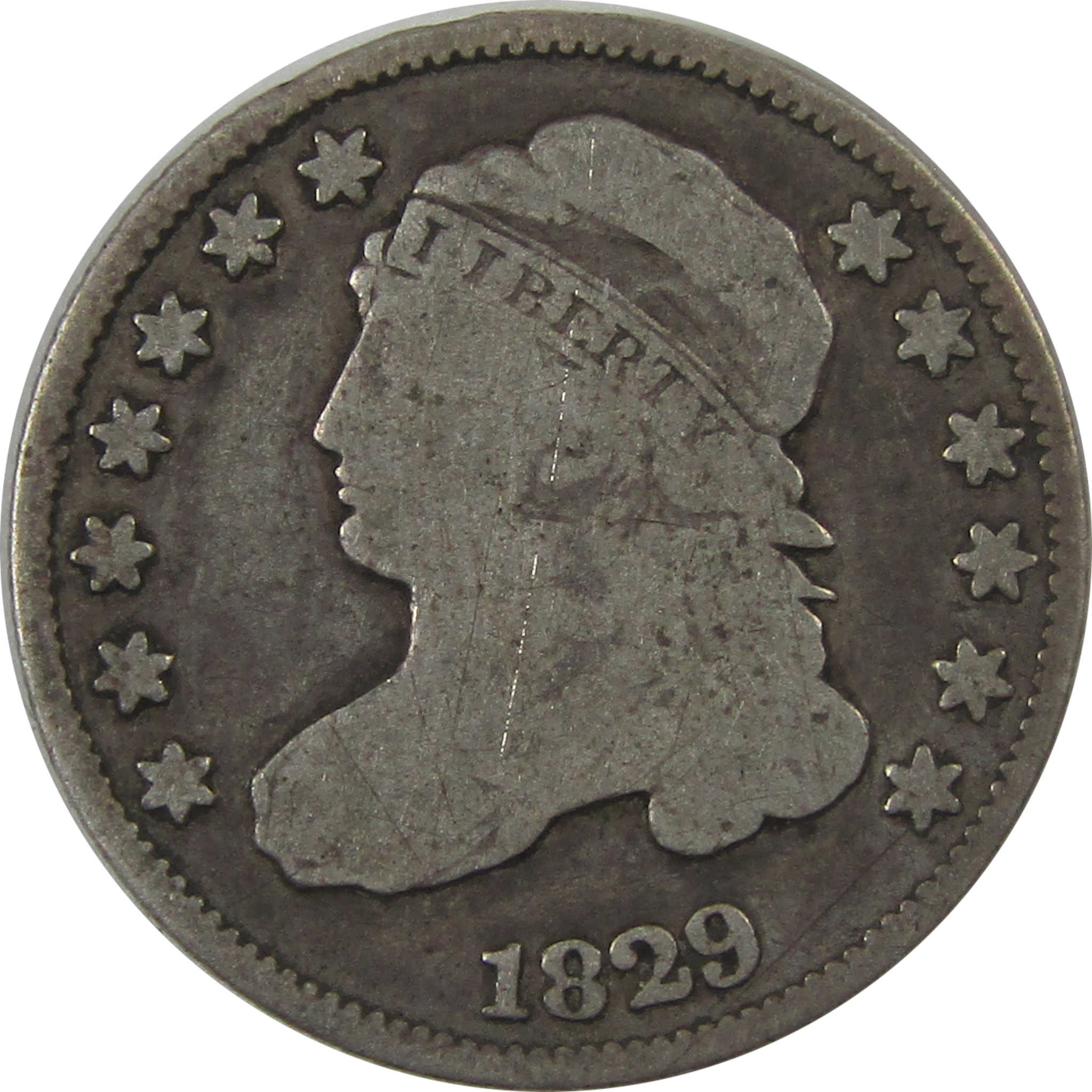 1829 Extra Large 10C Capped Bust Dime VG Very Good Silver SKU:I24648