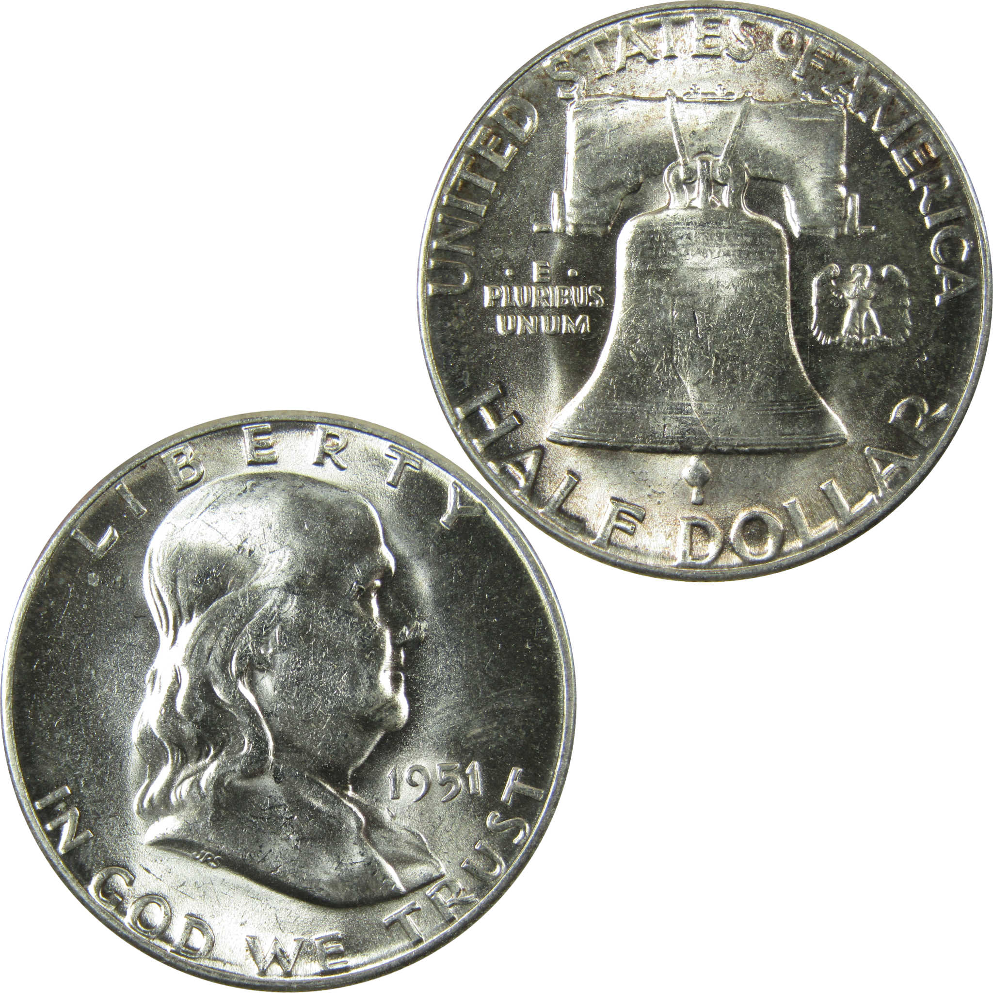1951 Franklin Silver Half Dollar Uncirculated Mint State SKU:I28114
