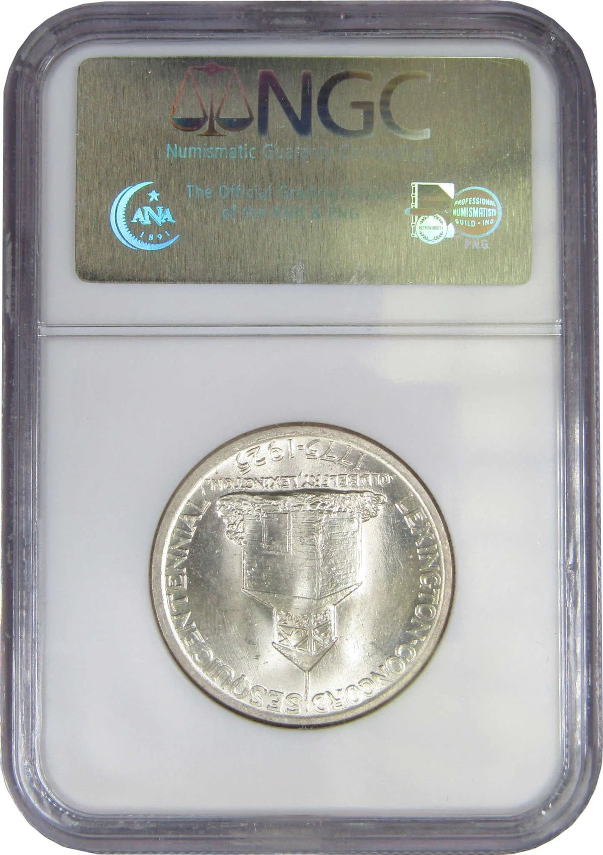 1925 Lexington-Concord Sesquicentennial Silver 50c MS 65 NGC