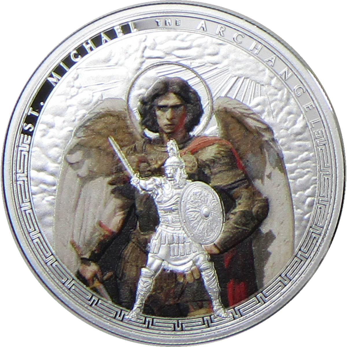 2025 Ghana 1 oz Silver Saint Michael The Archangel 5 Cedis Proof COA