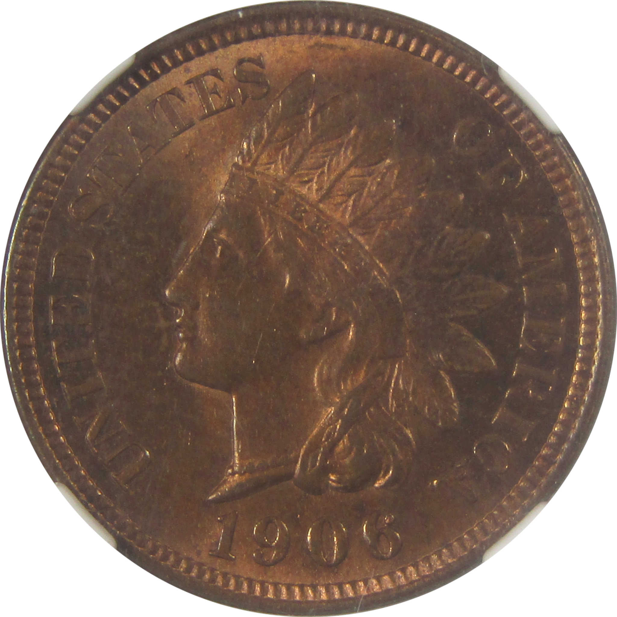 1906 Indian Head Cent MS 64 RB NGC Penny Uncirculated SKU:I23393