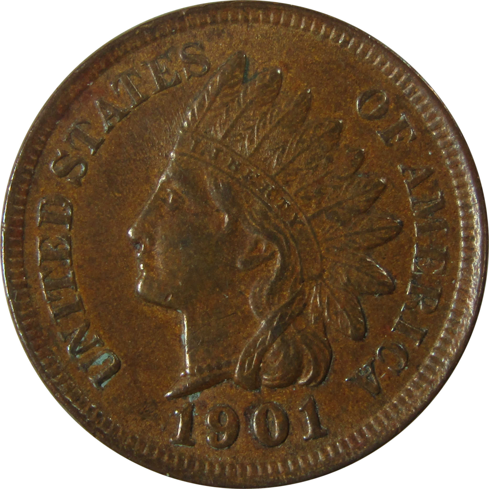 1901 Indian Head Cent Extremely Fine / About Uncirculated SKU:I25785