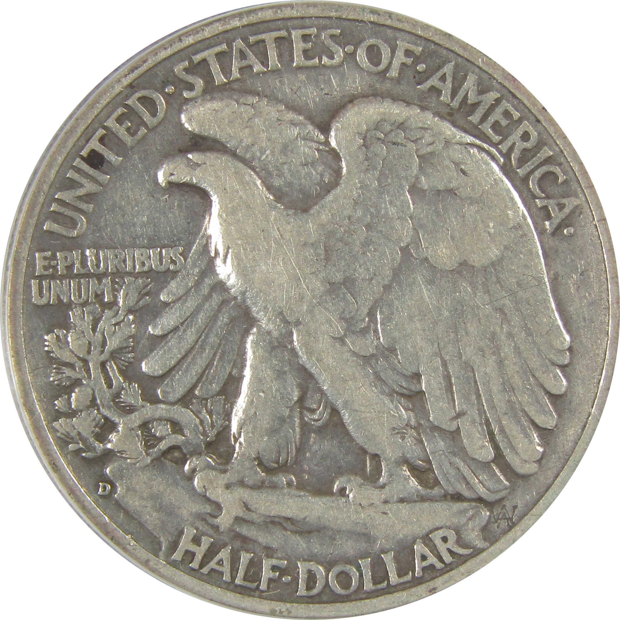 1938 D Liberty Walking Half Dollar VF 20 ANACS Silver SKU:I20853