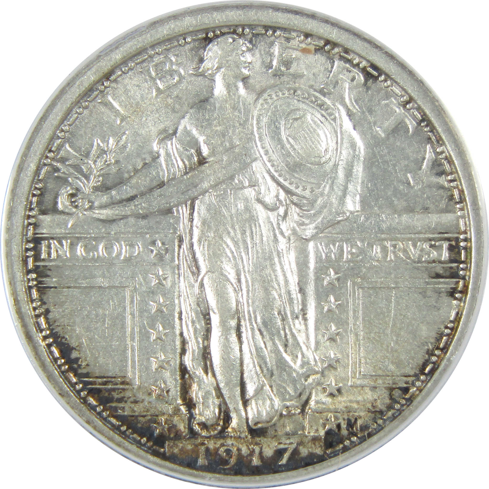 1917 Type 1 Standing Liberty Quarter AU 53 FH ANACS Silver SKU:I16315