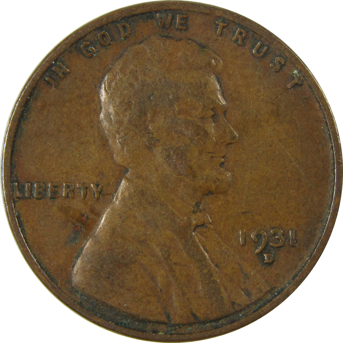 1931 D Lincoln Wheat Cent VF Very Fine Penny 1c Coin SKU:I27309