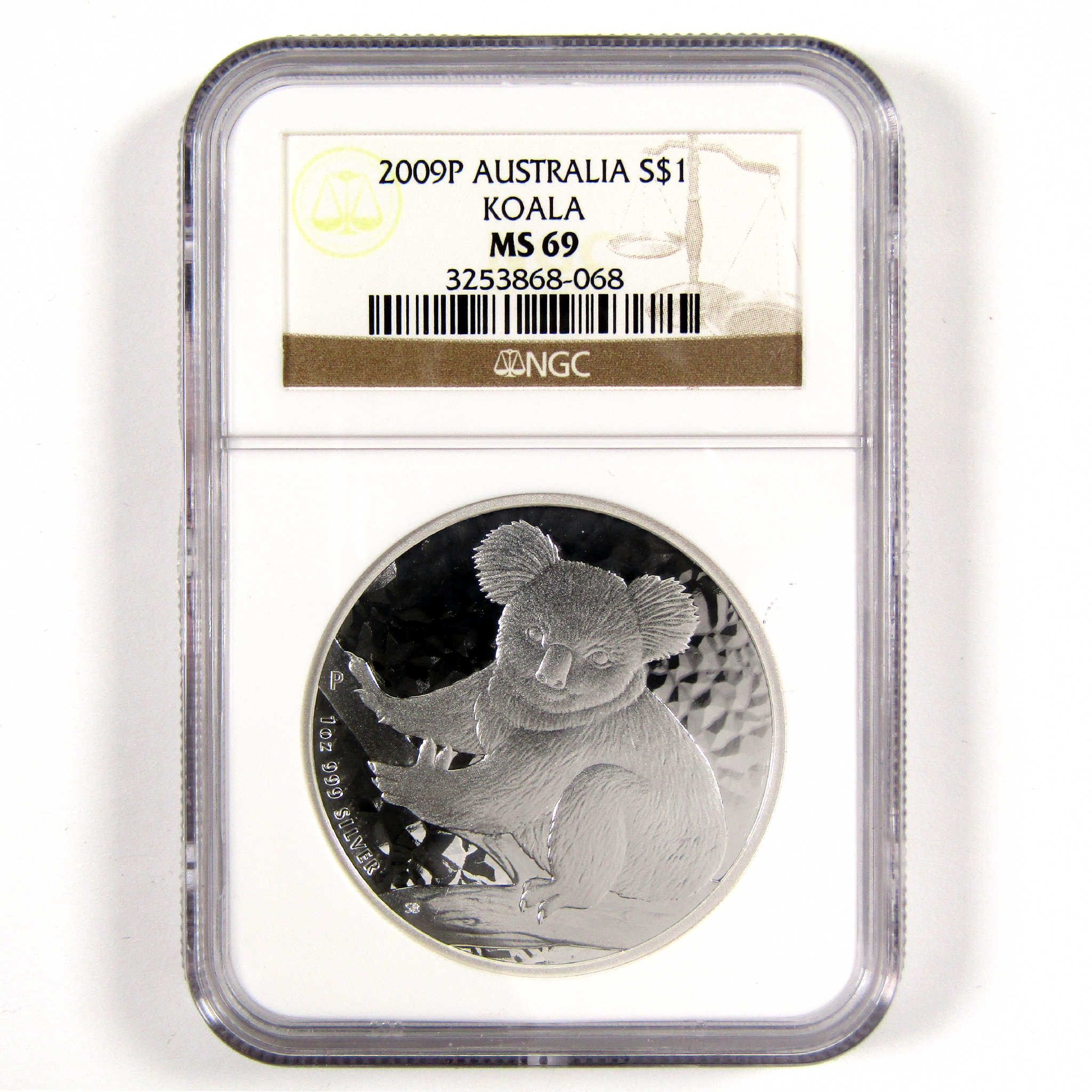 2009 P Australian Koala Dollar MS 69 NGC 1 oz .999 Silver SKU:CPC5837