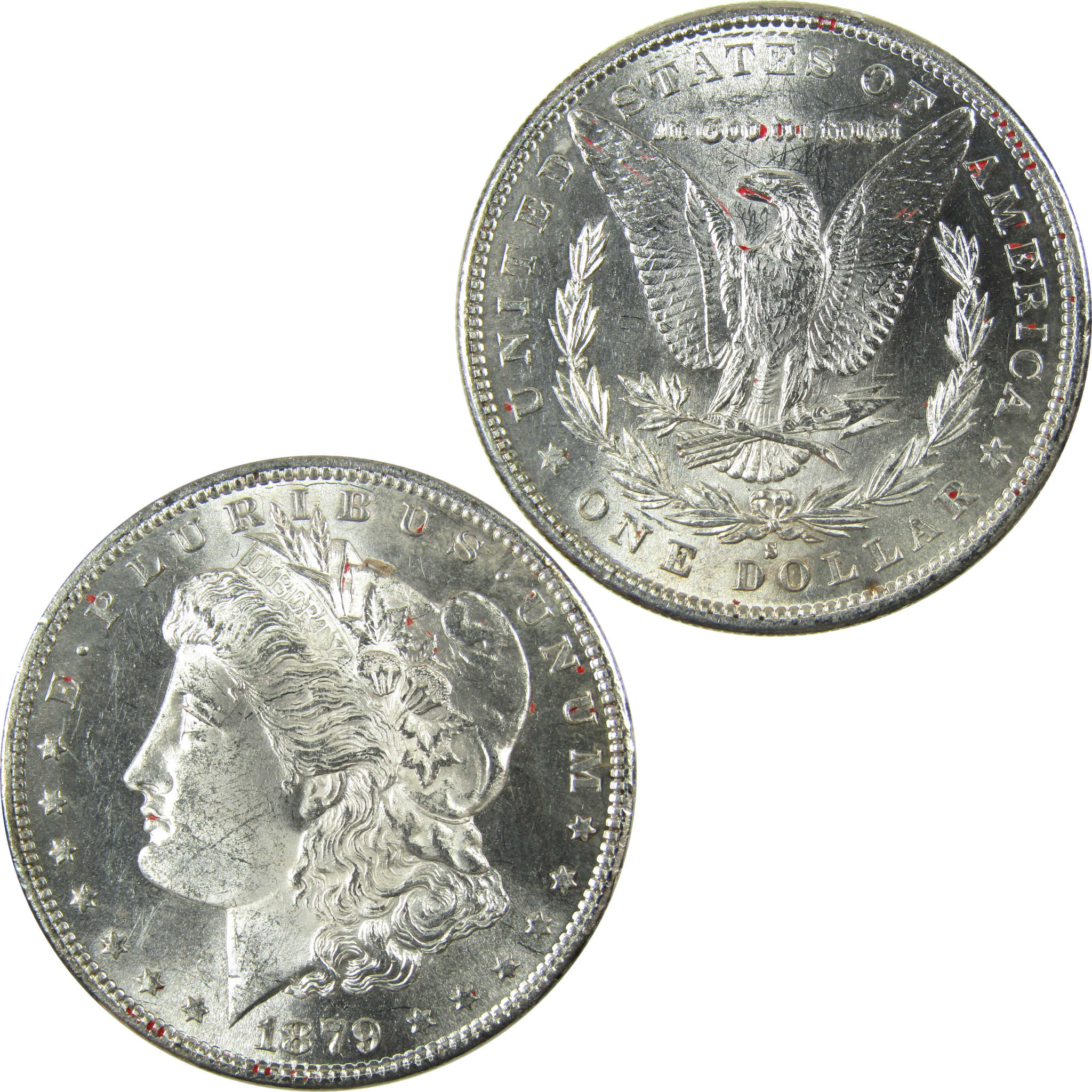 1879 S Rev 79 Morgan Silver Dollar Uncirculated Details SKU:I27077