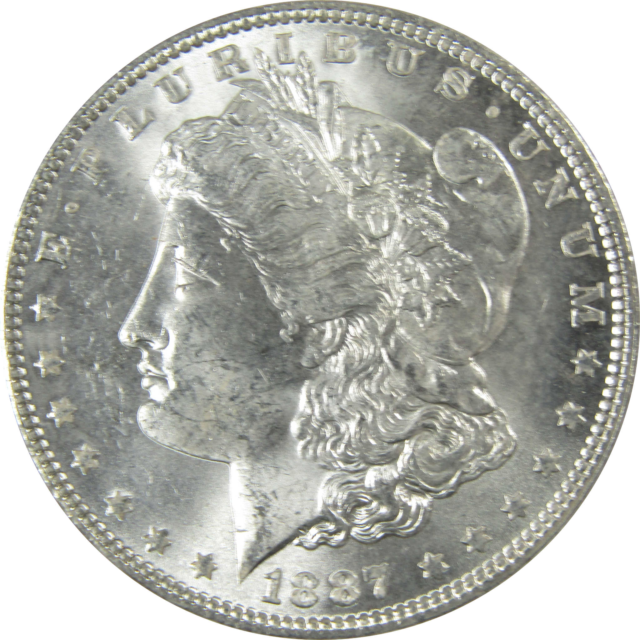 1887 Morgan Silver Dollar Uncirculated Mint State $1 Coin SKU:CP681