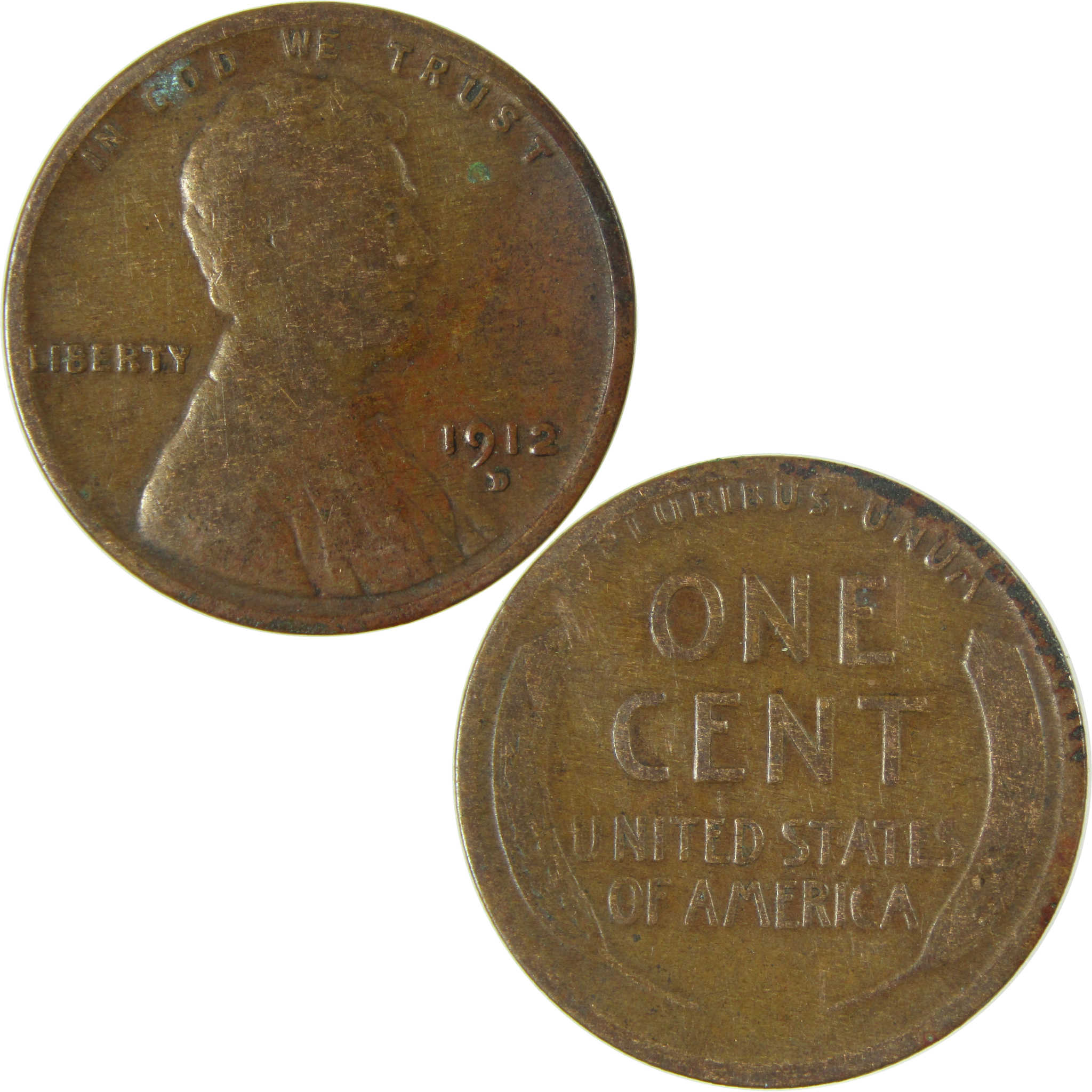 1912 D Lincoln Wheat Cent VG Very Good Details Penny SKU:I26860