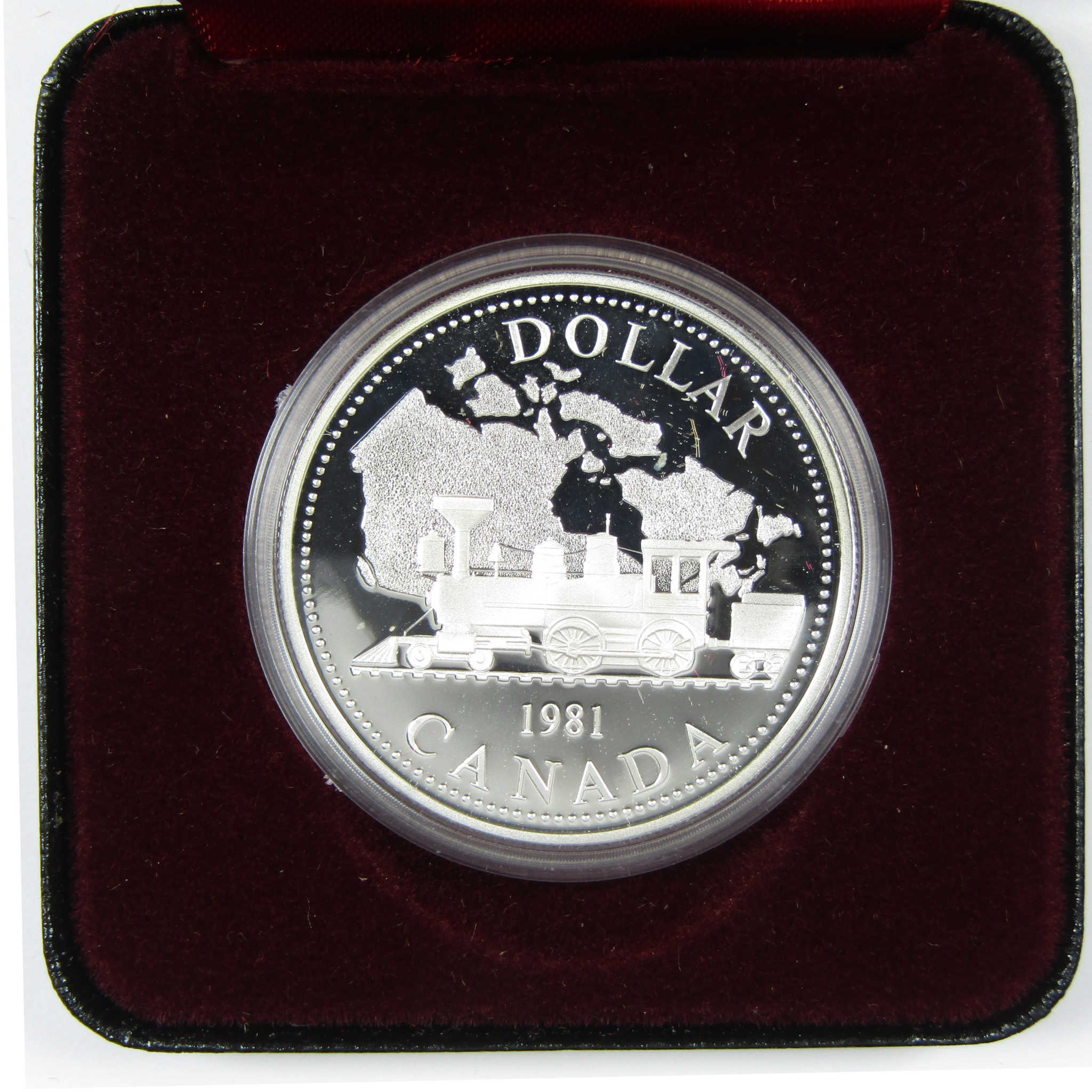 1981 Canadian Trans-Canada Railway Dollar Silver $1 Proof SKU:CPC7792