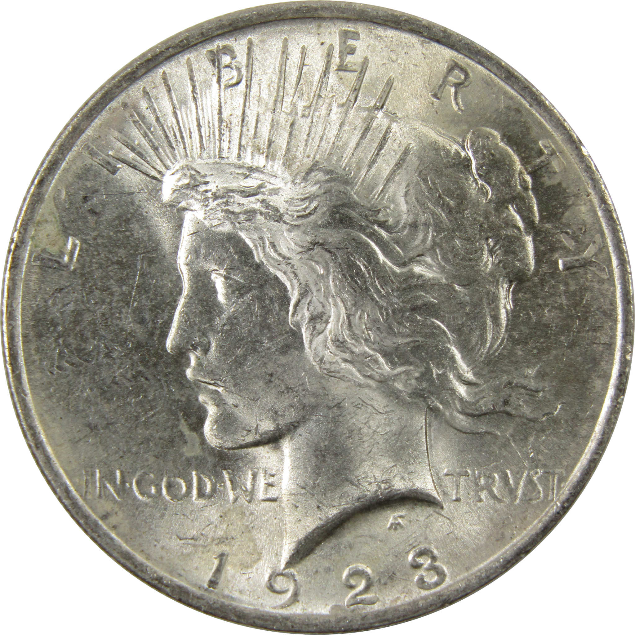 1923 Peace Dollar AU About Uncirculated 90% Silver $1 Coin SKU:I9869