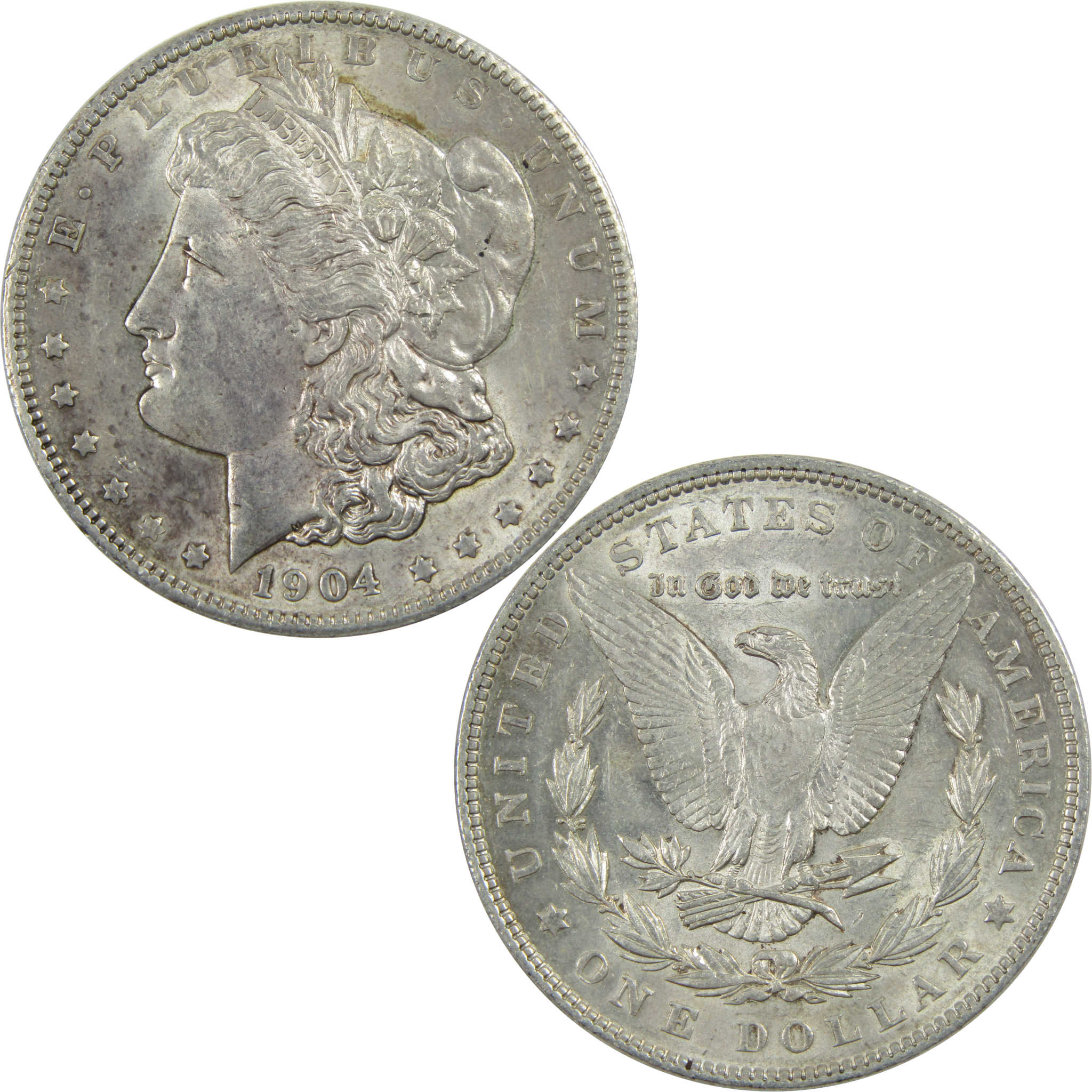 1904 Morgan Dollar AU About Uncirculated Silver $1 Coin SKU:I13363 - Morgan coin - Morgan silver dollar - Morgan silver dollar for sale - Profile Coins &amp; Collectibles