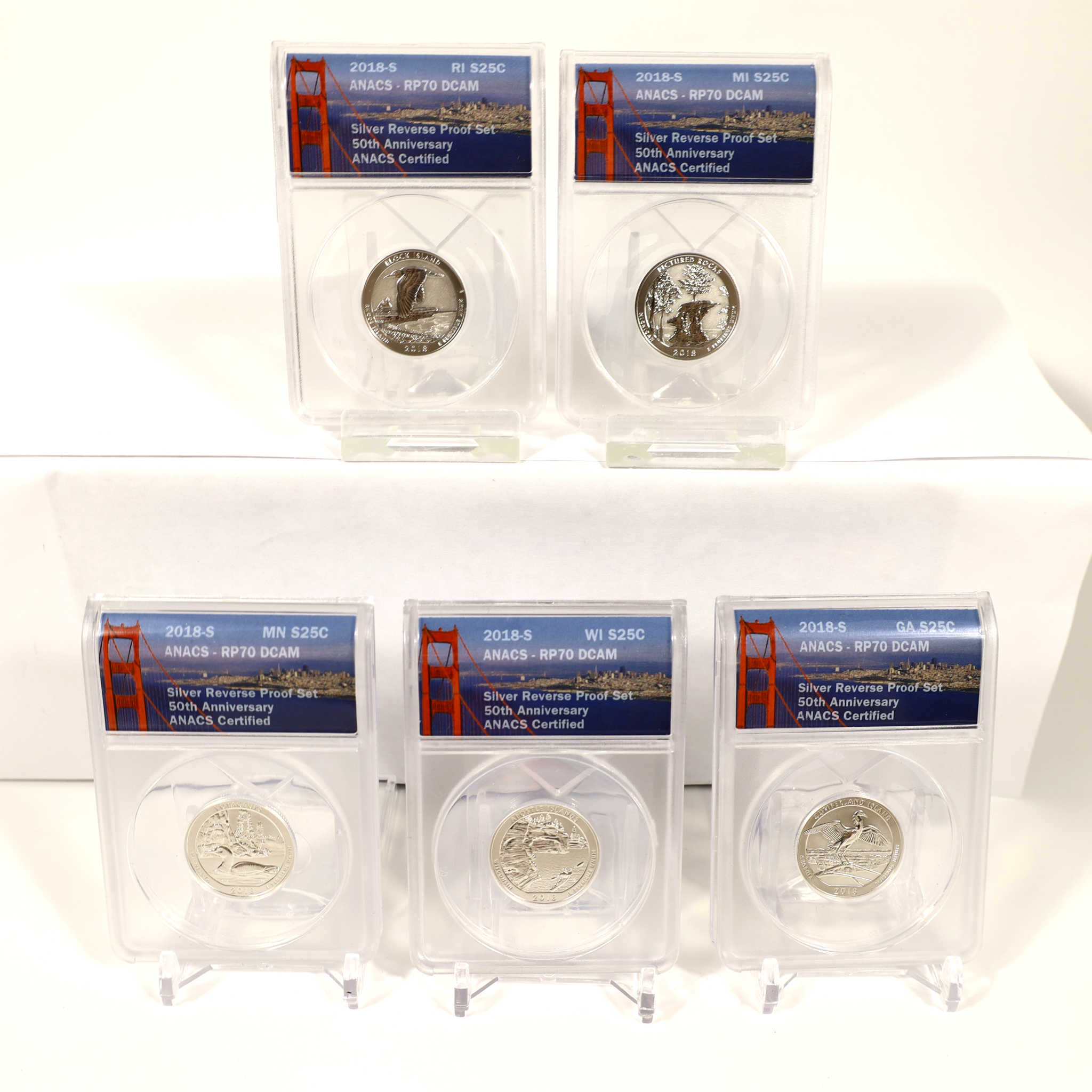 2018 S National Park 25c Set PR 70 DCAM ANACS Silver SKU:CPC6634