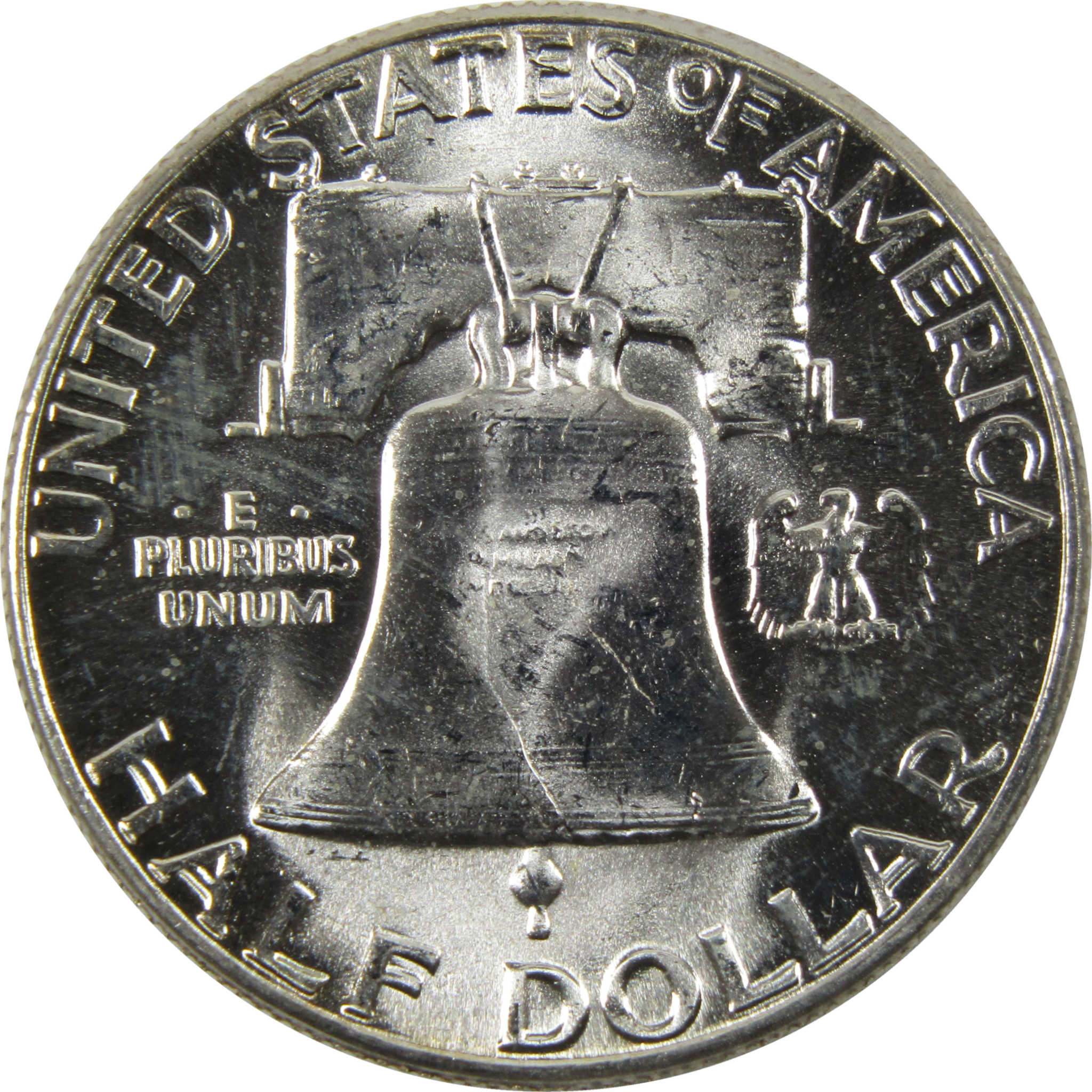 1958 Franklin Half Dollar BU Choice Unc 90% Silver 50c Coin SKU:I8996