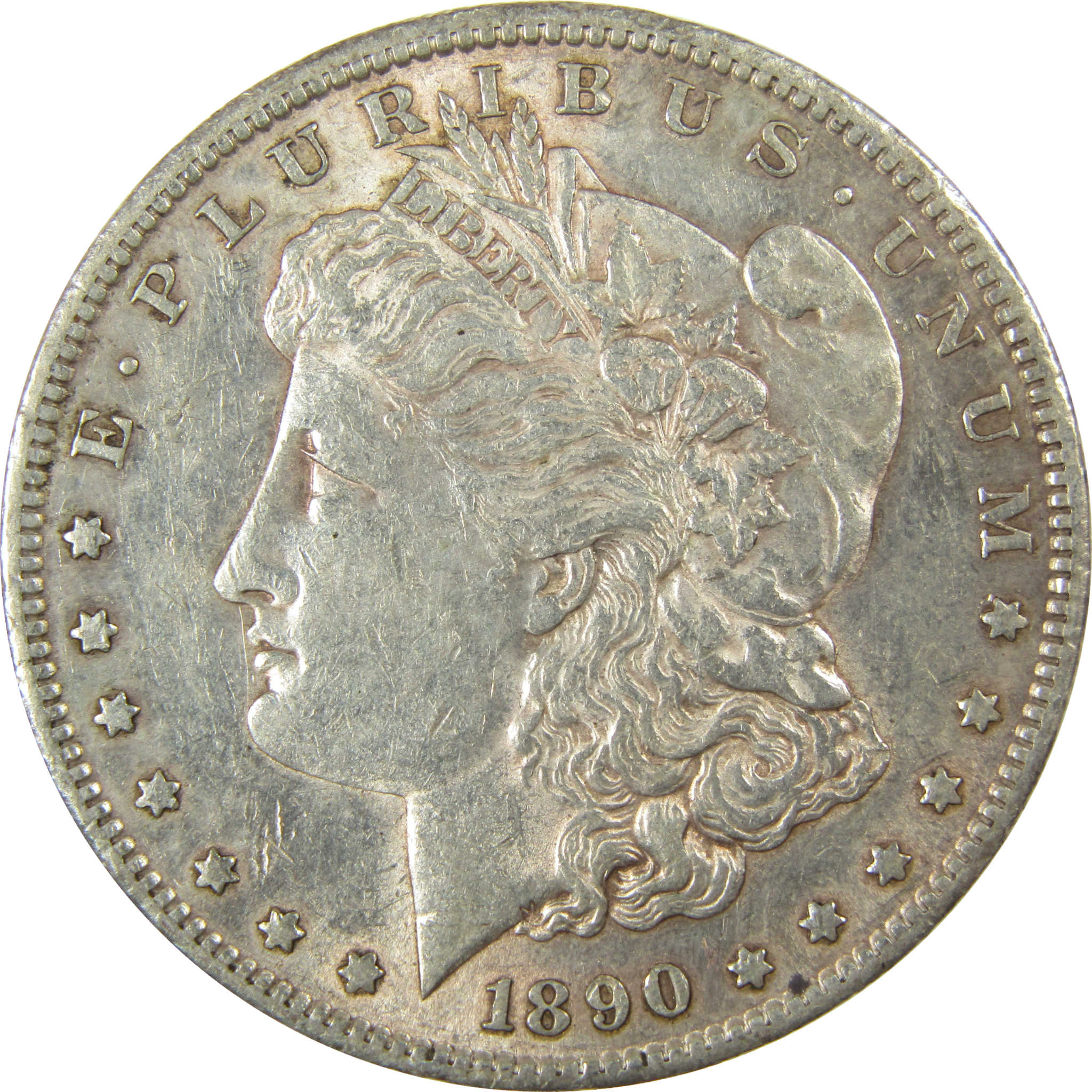 1890 S Morgan Silver Dollar AU About Uncirculated $1 Coin SKU:CP1585 - Morgan coin - Morgan silver dollar - Morgan silver dollar for sale - Profile Coins &amp; Collectibles