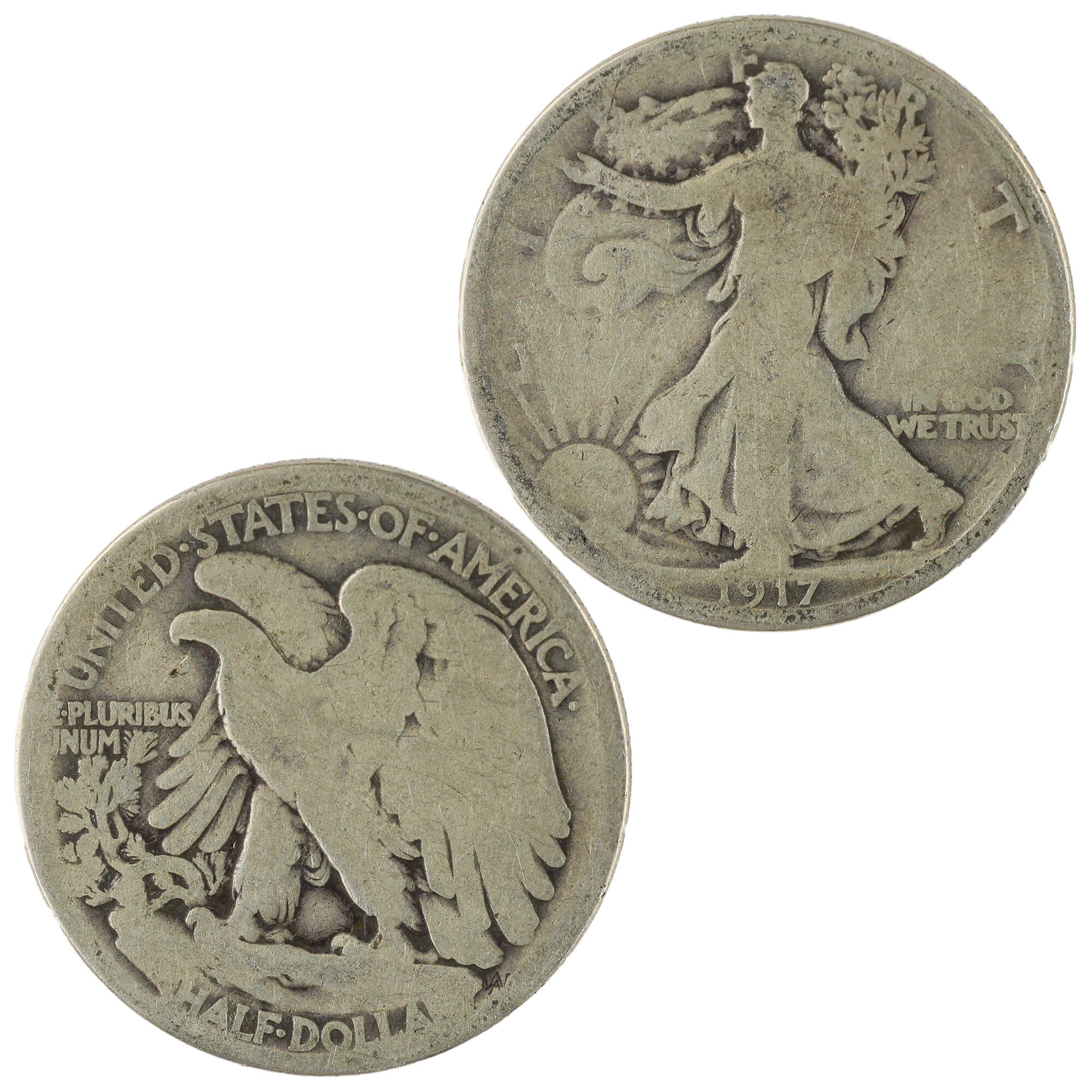 1917 Liberty Walking Half Dollar G Good Silver 50c Coin SKU:I12018