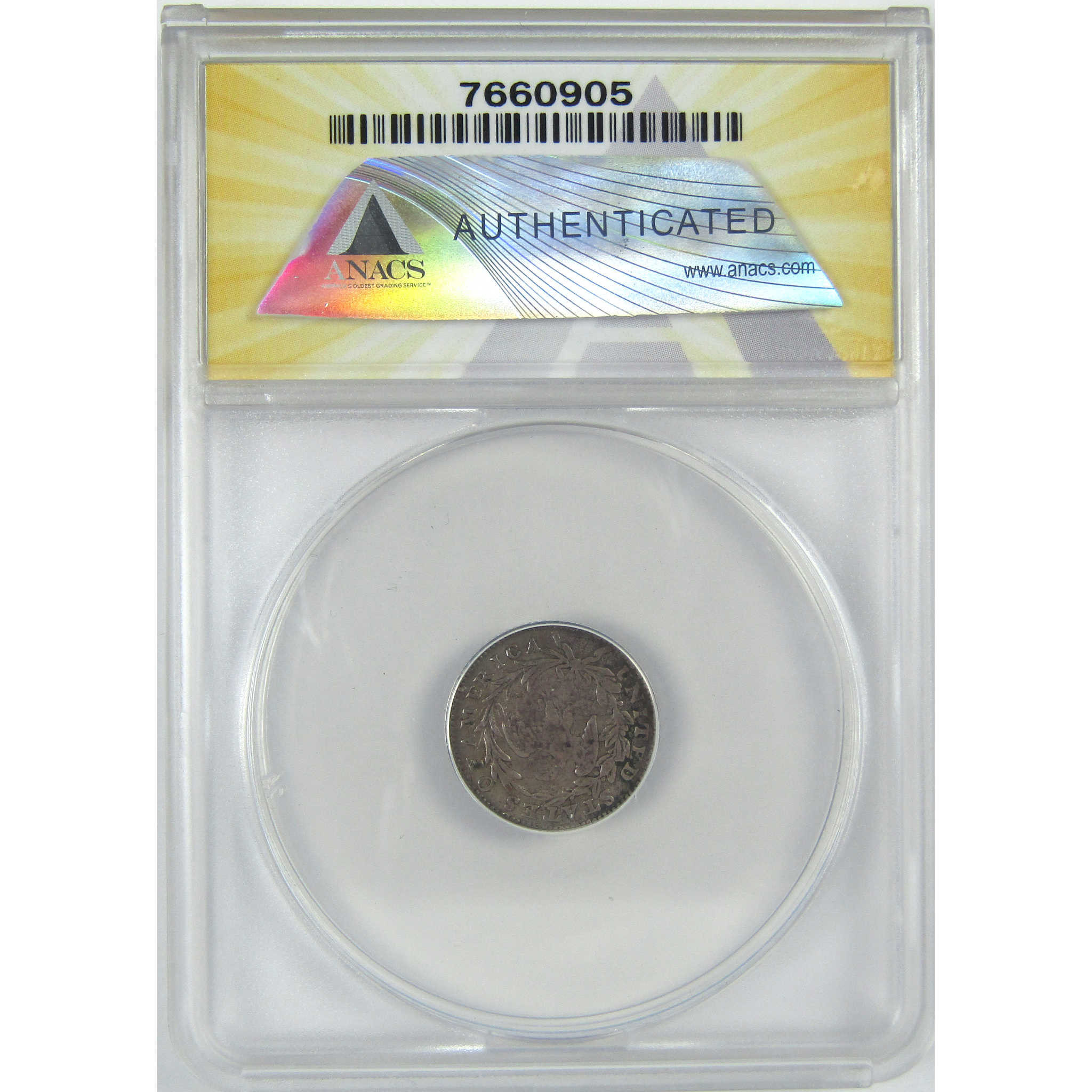 1797 13 Stars Draped Bust Half Dime F 12 Details ANACS SKU:I16099