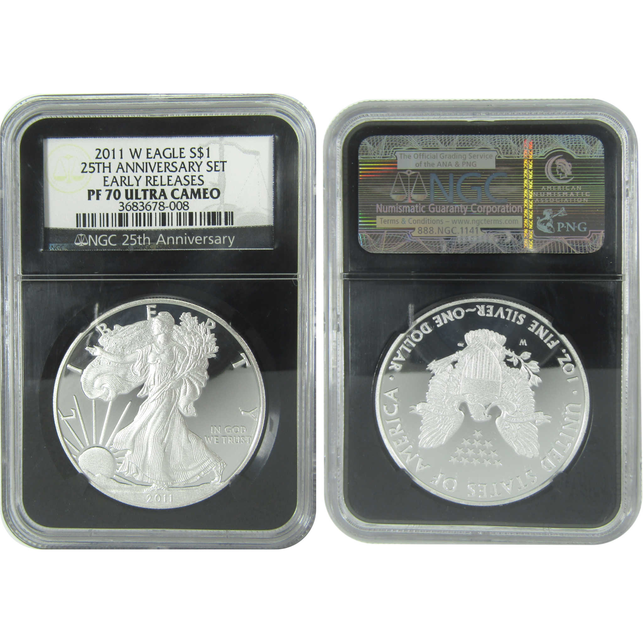 2011 American Eagle 25th Anniversary Silver Coin Set NGC SKU:CPC9402