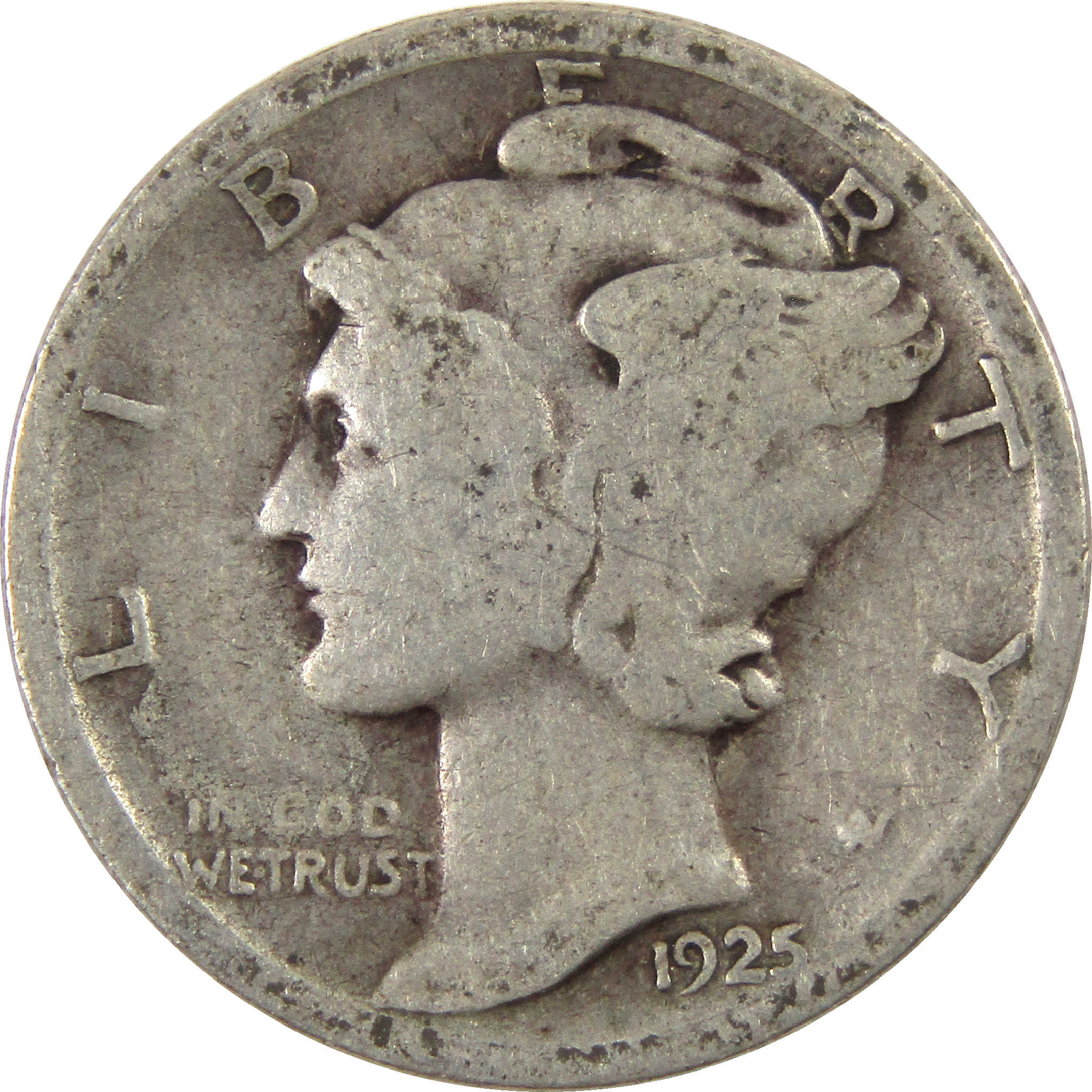 1925 Mercury Dime G Good Silver 10c Coin
