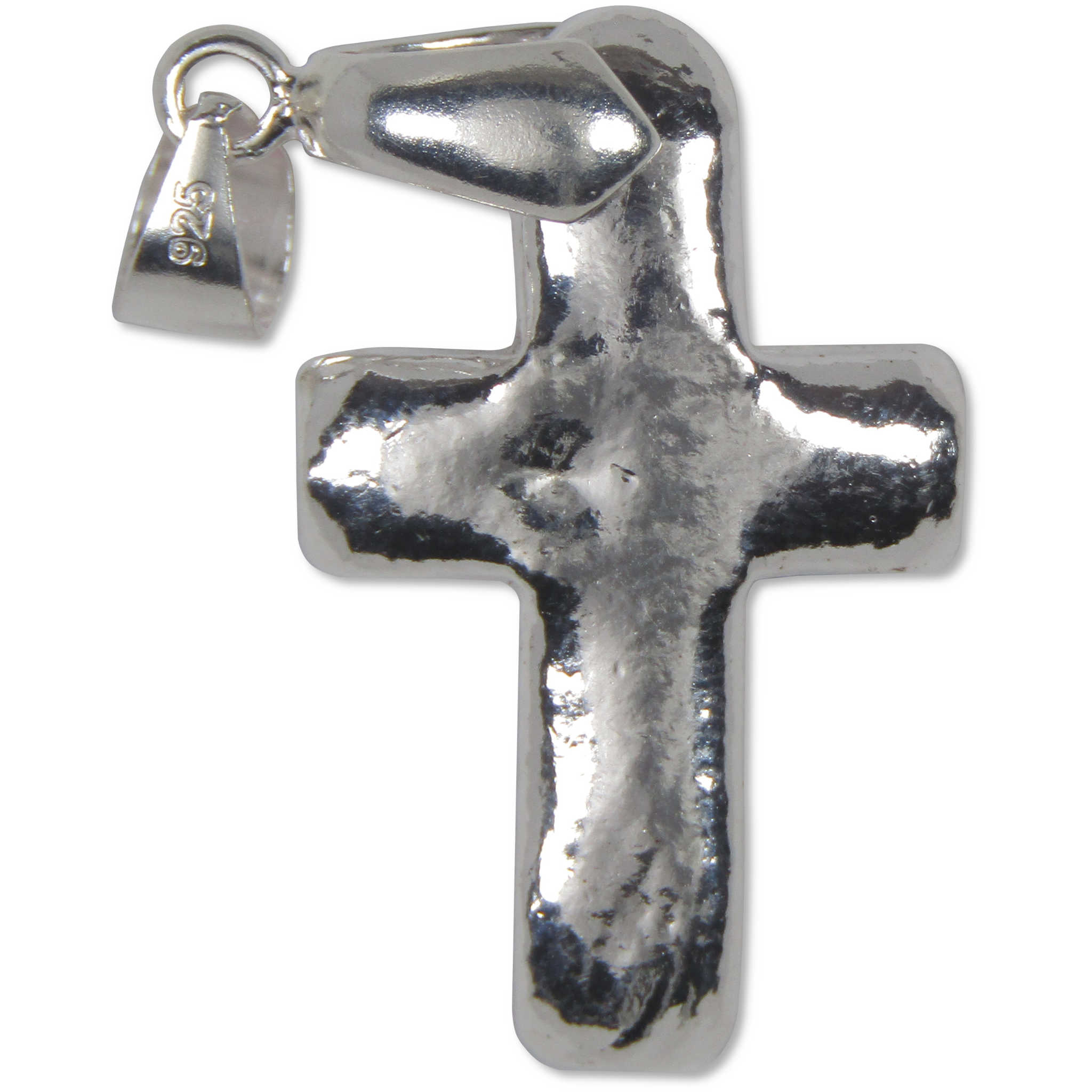 1/2 oz .999 Hand-Poured Silver Cross with Bail