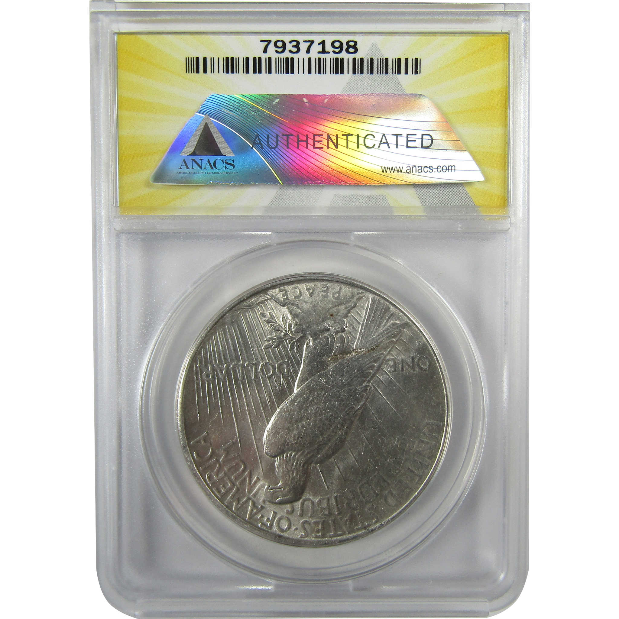 1935 S Peace Silver Dollar AU 55 ANACS $1 Coin Collectible SKU:I28082
