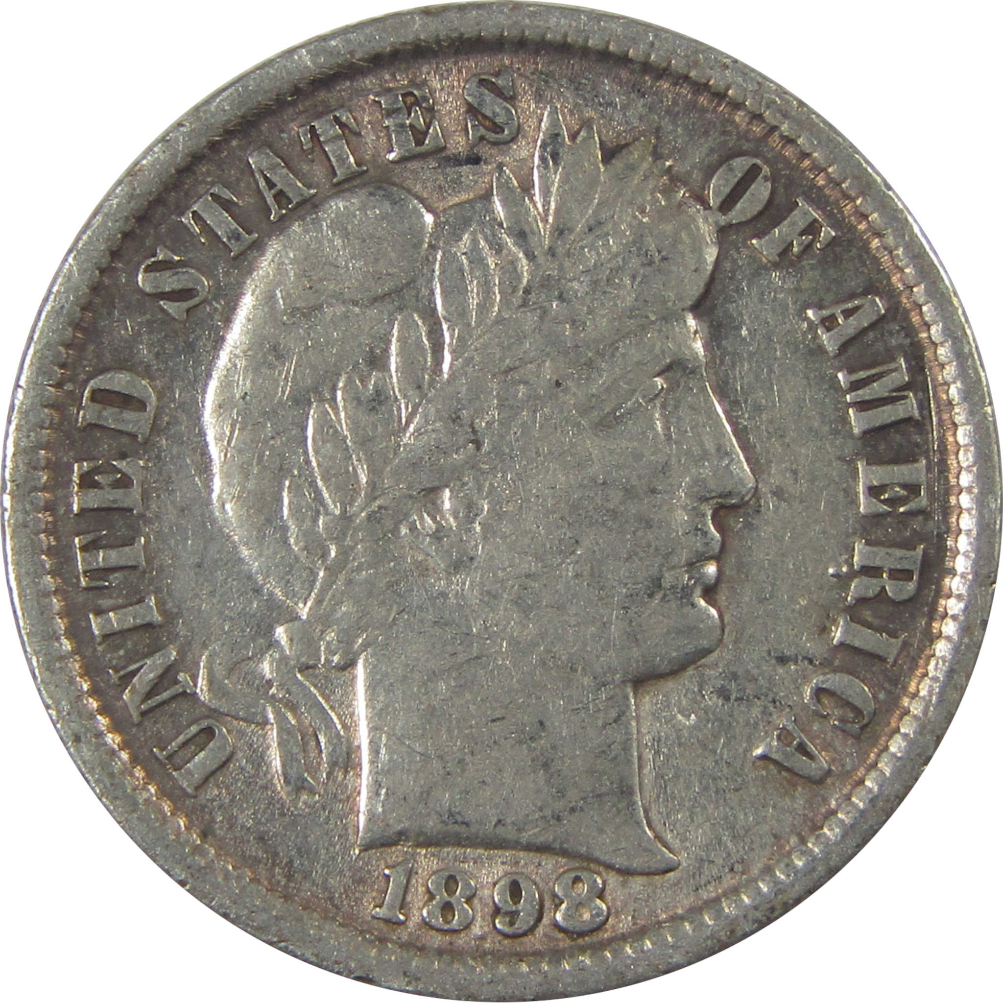 1898 Barber Dime XF EF Extremely Fine Silver 10c Coin SKU:I21105