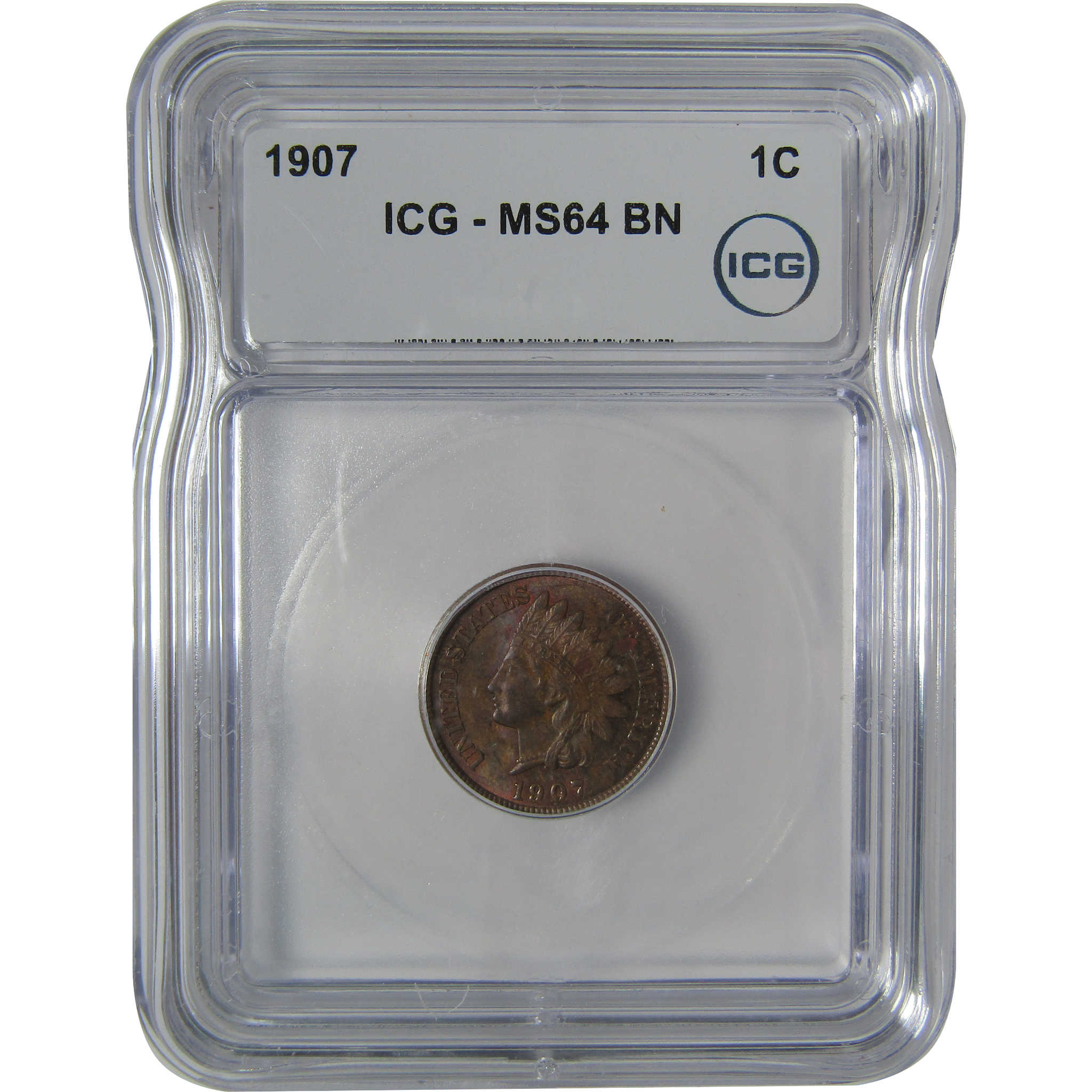 1907 Indian Head Cent MS 64 BN ICG Penny Uncirculated SKU:I22962