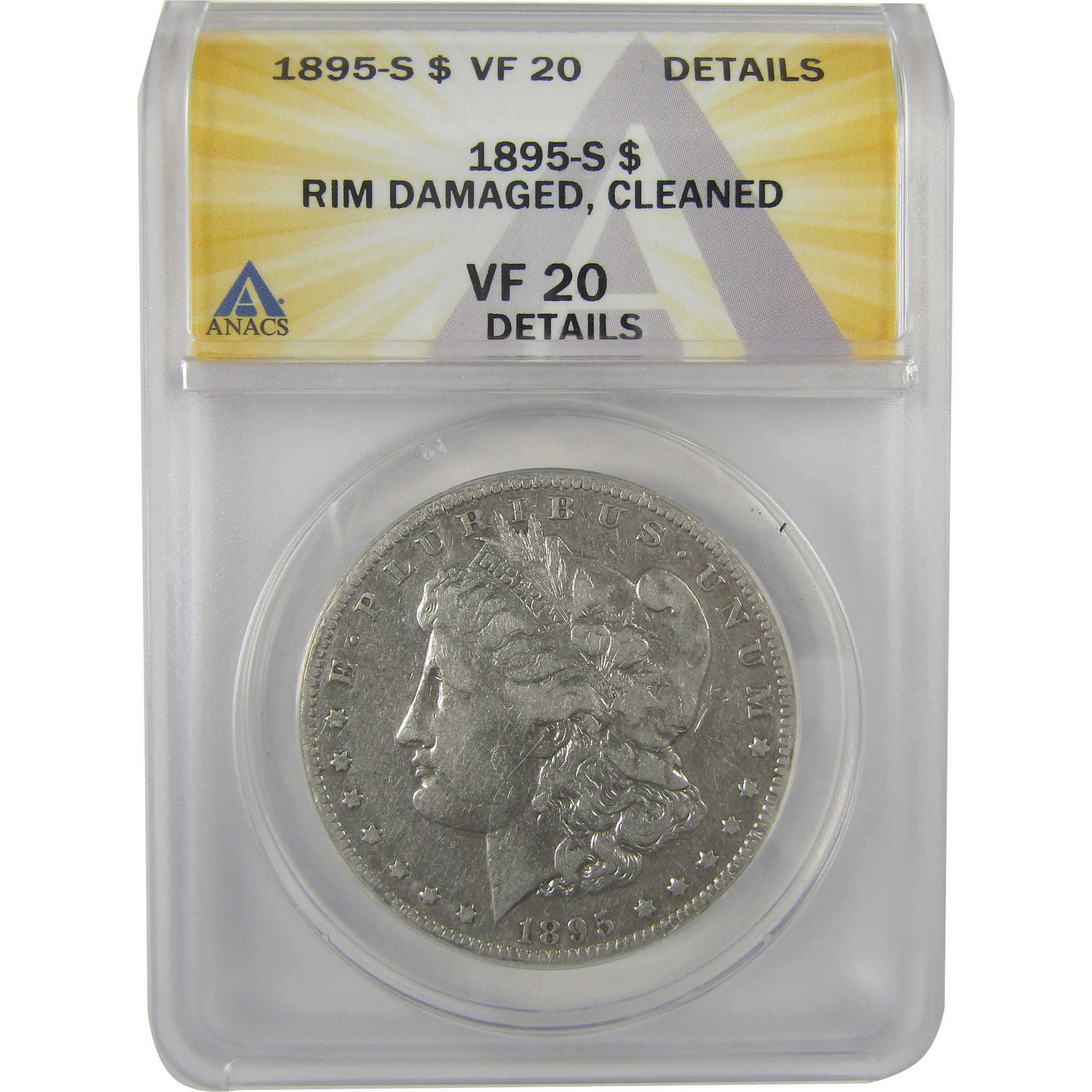 1895 S Morgan Dollar VF 20 Details ANACS Silver $1 Coin SKU:I19299 - Morgan coin - Morgan silver dollar - Morgan silver dollar for sale - Profile Coins &amp; Collectibles