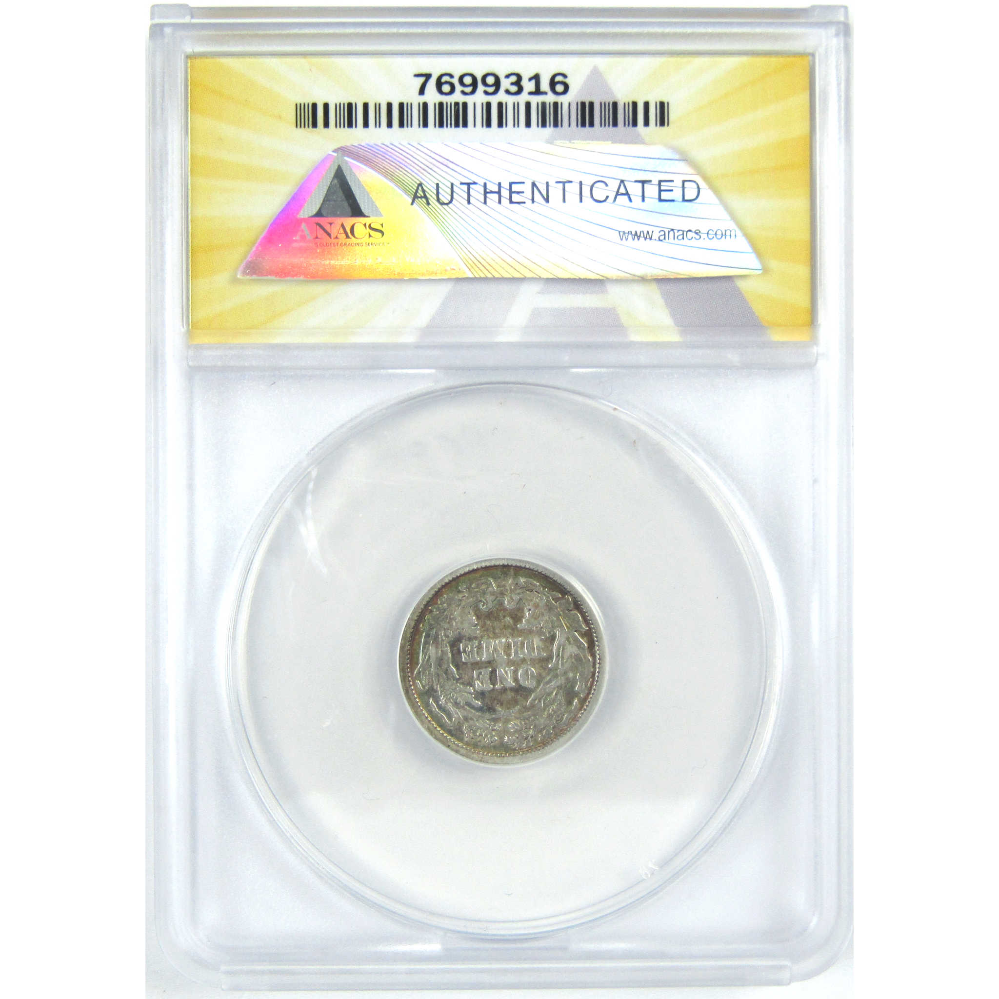 1891 Seated Liberty Dime EF 45 ANACS Silver 10c Coin SKU:I16301