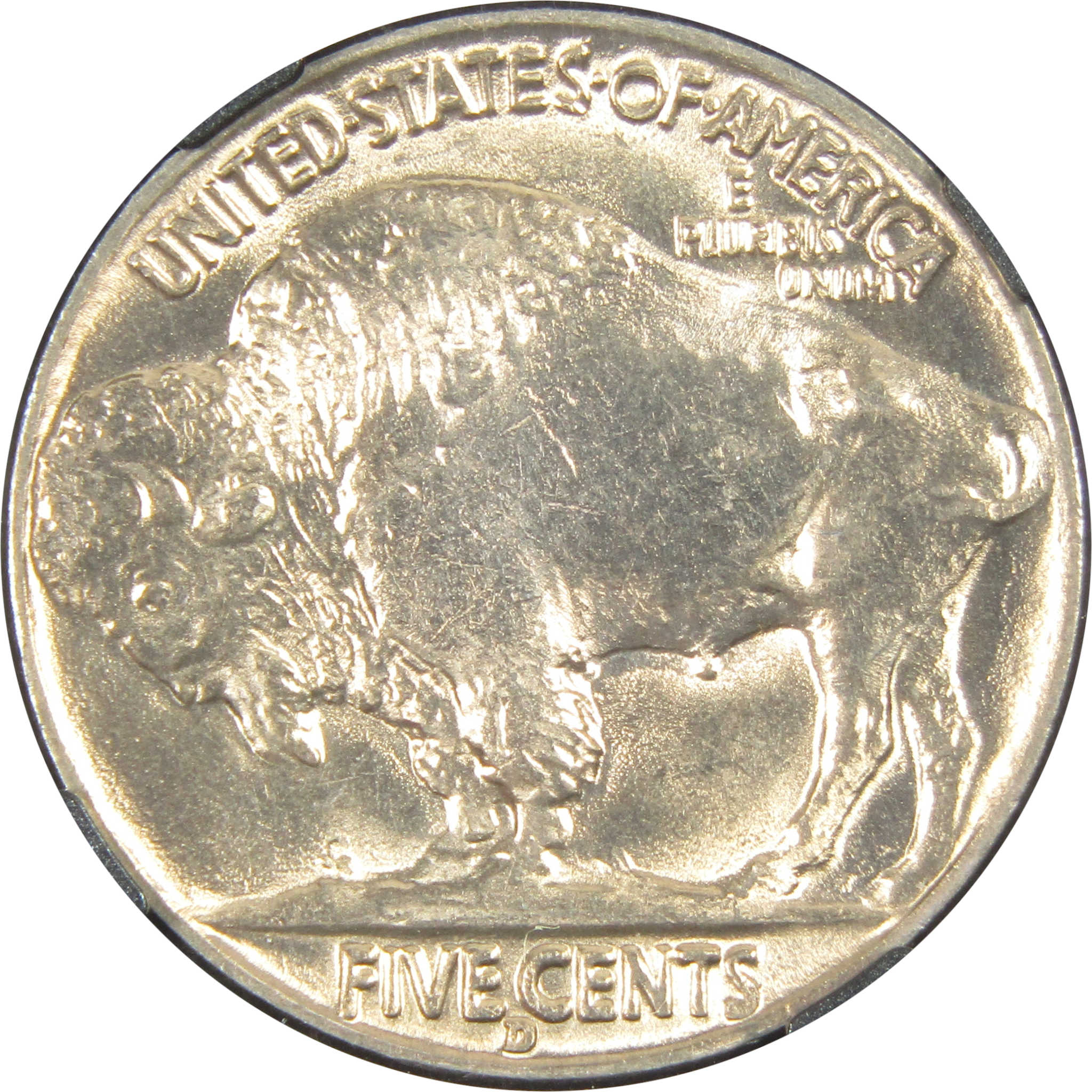 1938 D Buffalo Nickel MS 66 NGC 5c Original Bag Fragment SKU:I14592