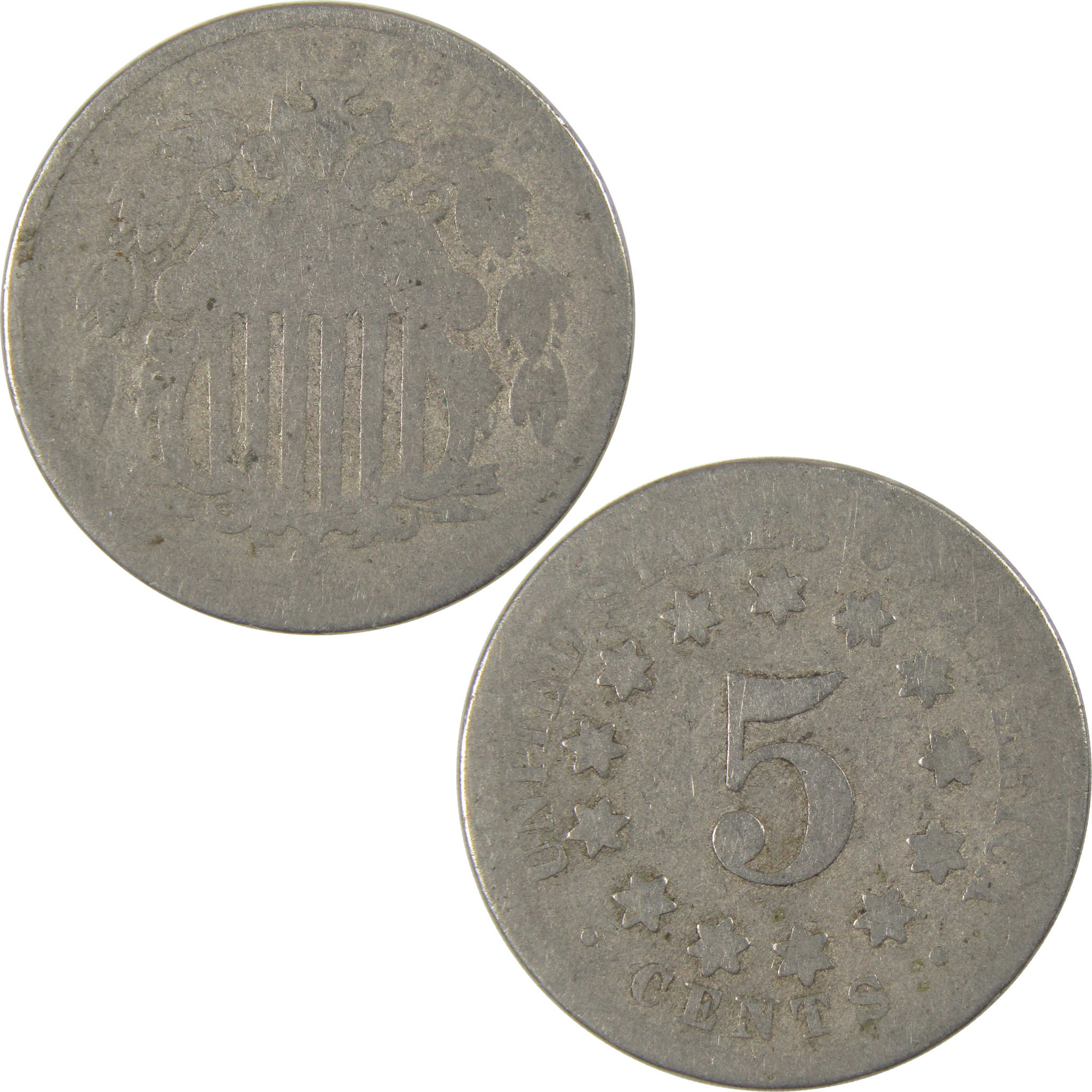 1868 Shield Nickel G Good Details 5c Coin SKU:I23831