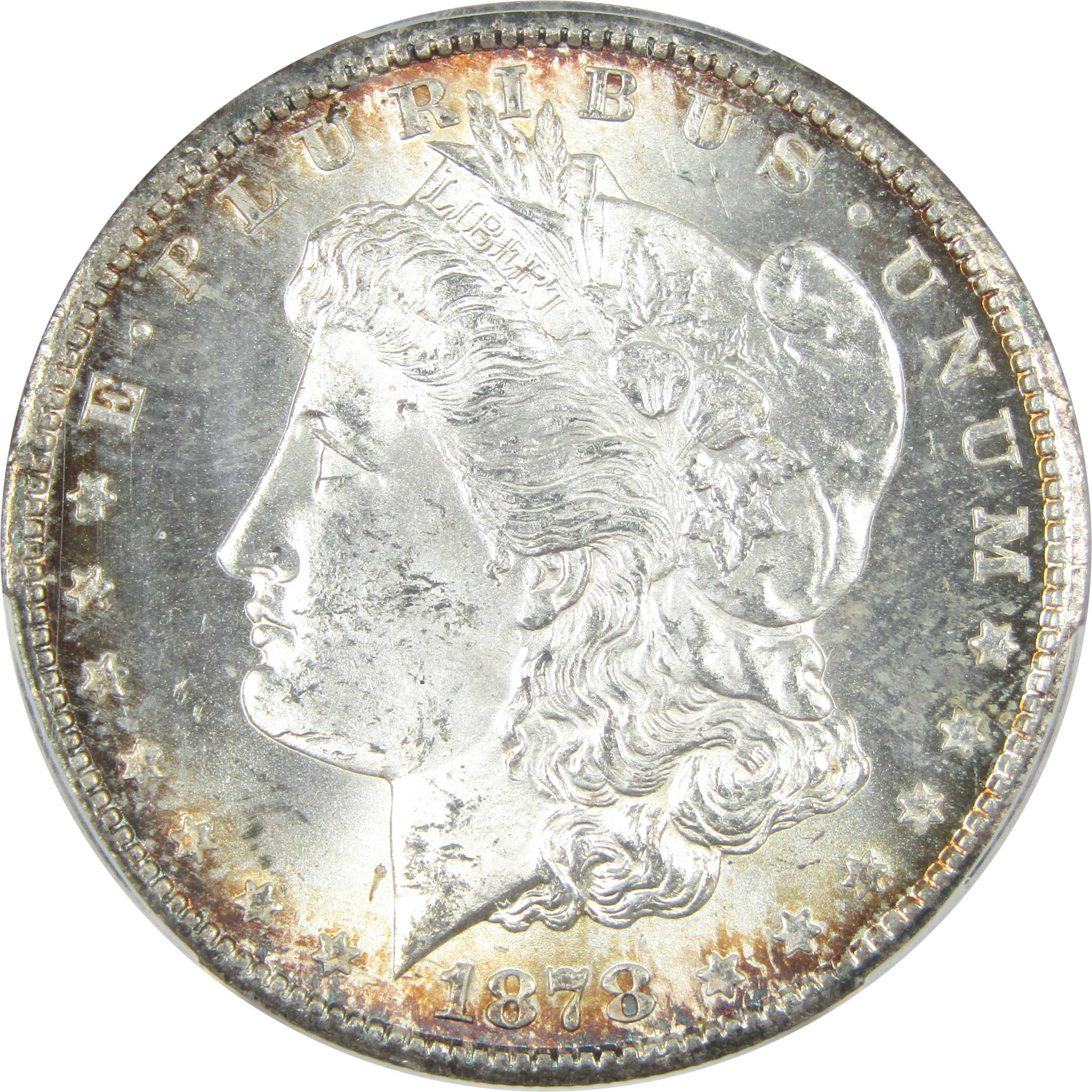 1878 CC Morgan Dollar MS 64 PCGS Silver $1 Coin Toned SKU:I15195