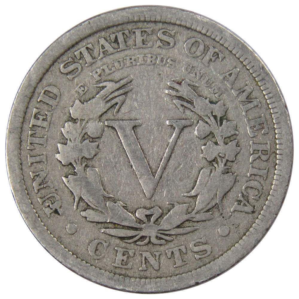 1905 Liberty Head V Nickel G Good 5c Coin Collectible