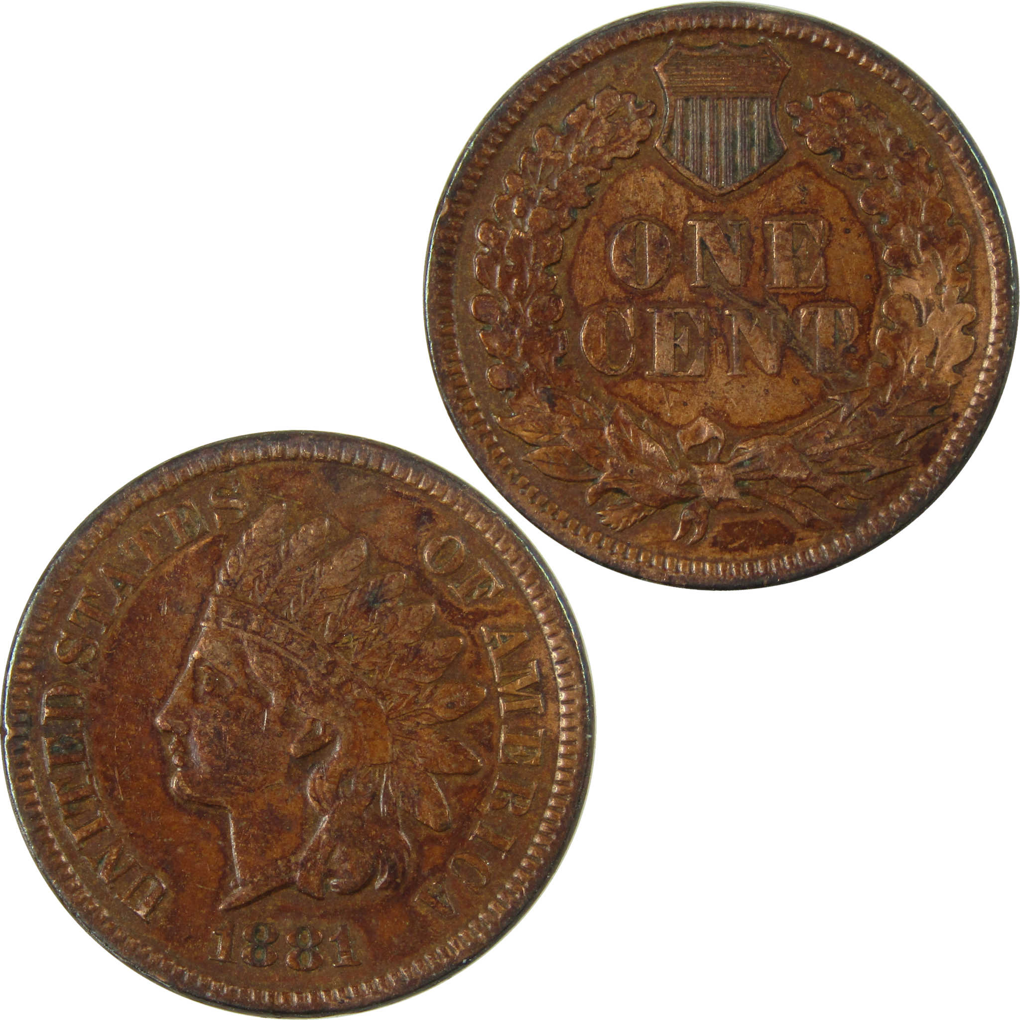 1881 Indian Head Cent XF EF Extremely Fine Details SKU:I26995