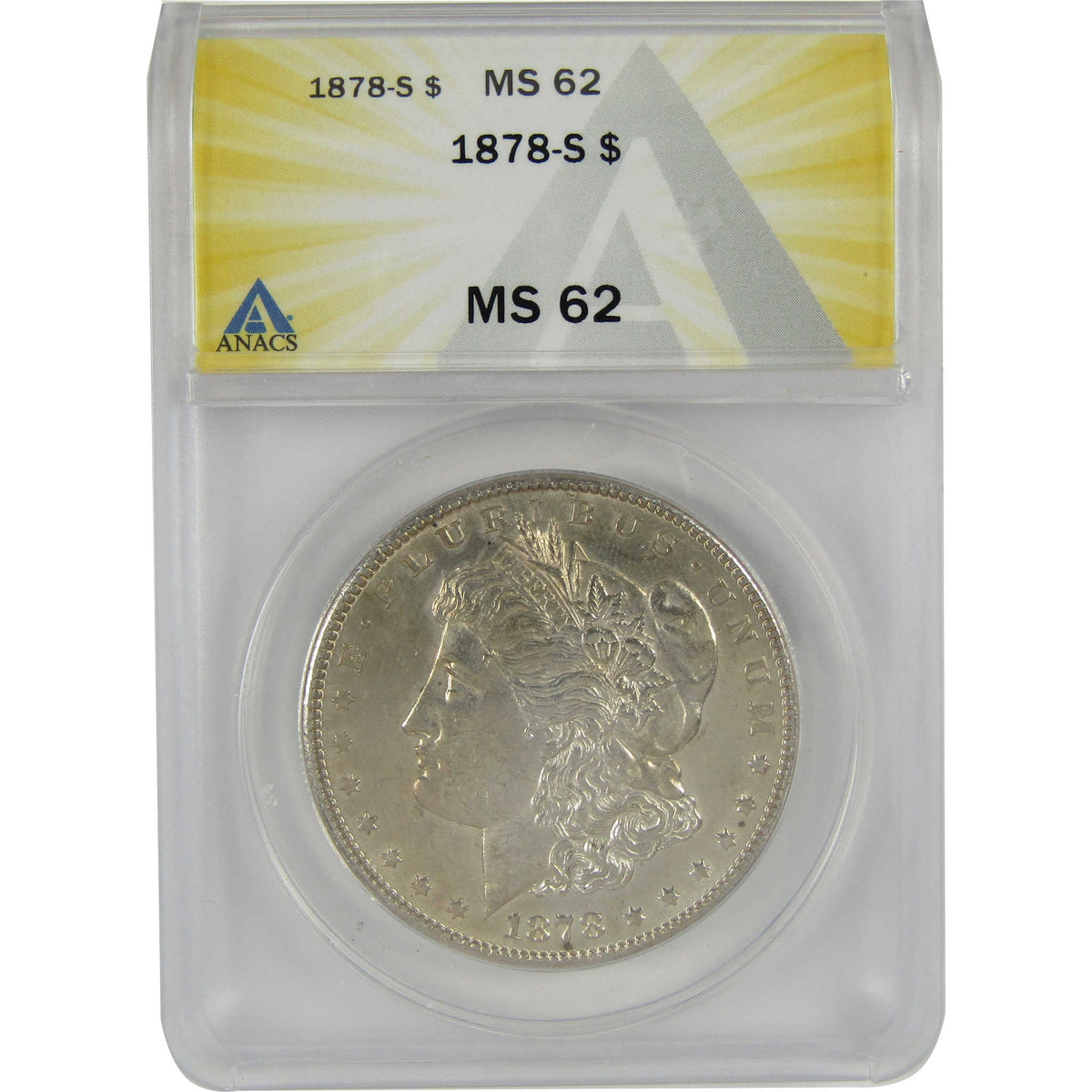 1878 S Morgan Silver Dollar MS 62 ANACS $1 Coin SKU:I28761 - Morgan coin - Morgan silver dollar - Morgan silver dollar for sale - Profile Coins &amp; Collectibles