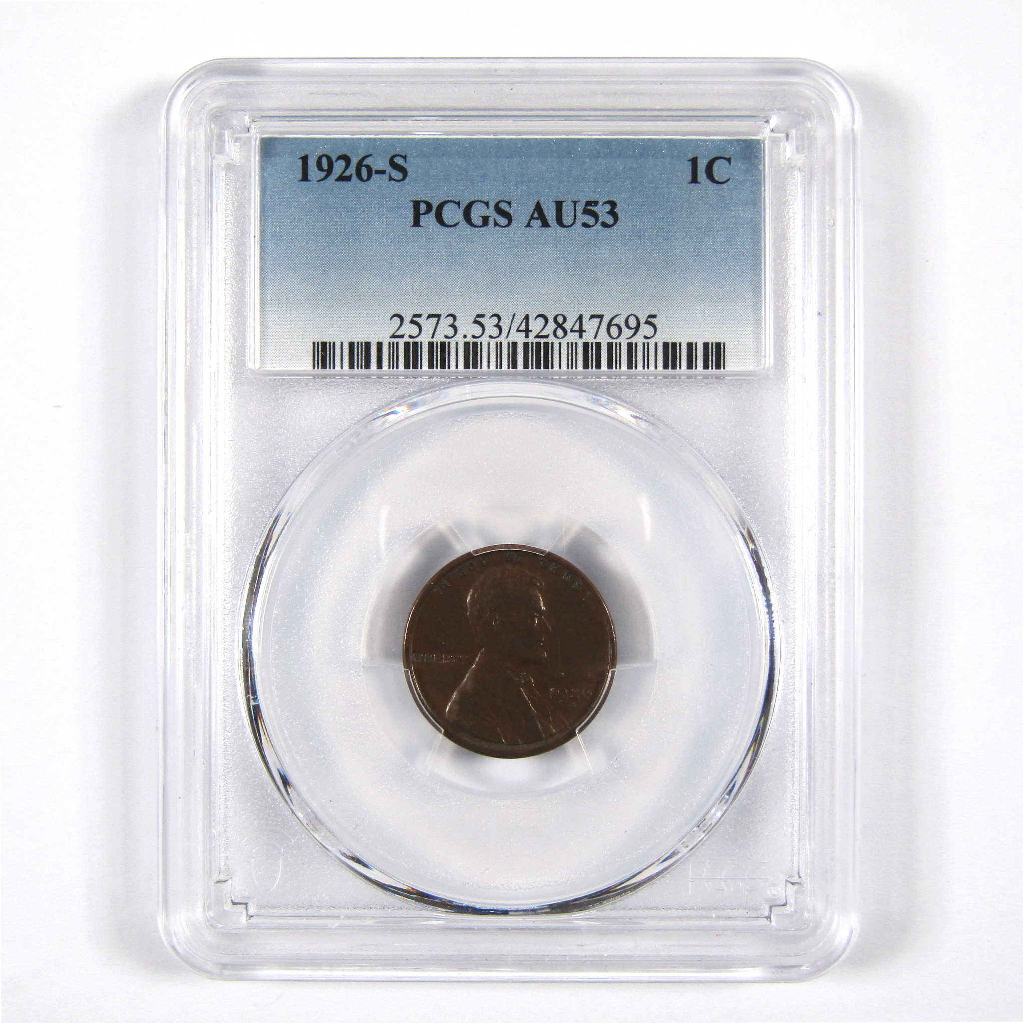 1926 S Lincoln Wheat Cent AU 53 PCGS Penny 1c Coin SKU:I8728