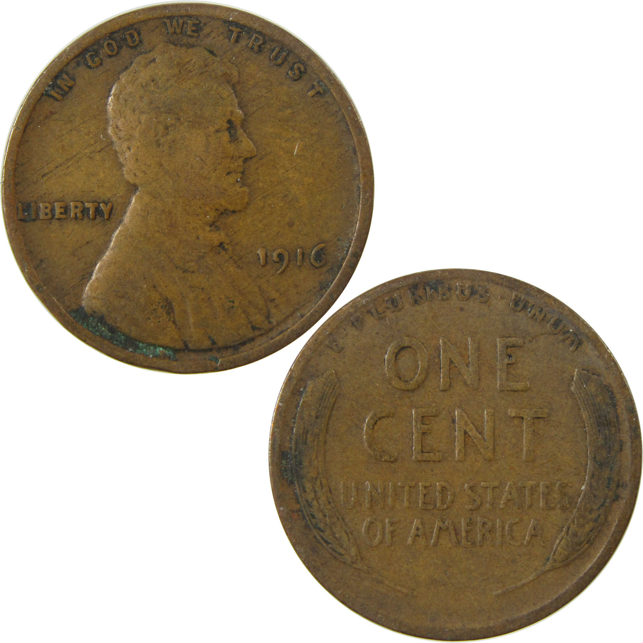 1916 Lincoln Wheat Cent VG Very Good Penny 1c Coin SKU:I26839