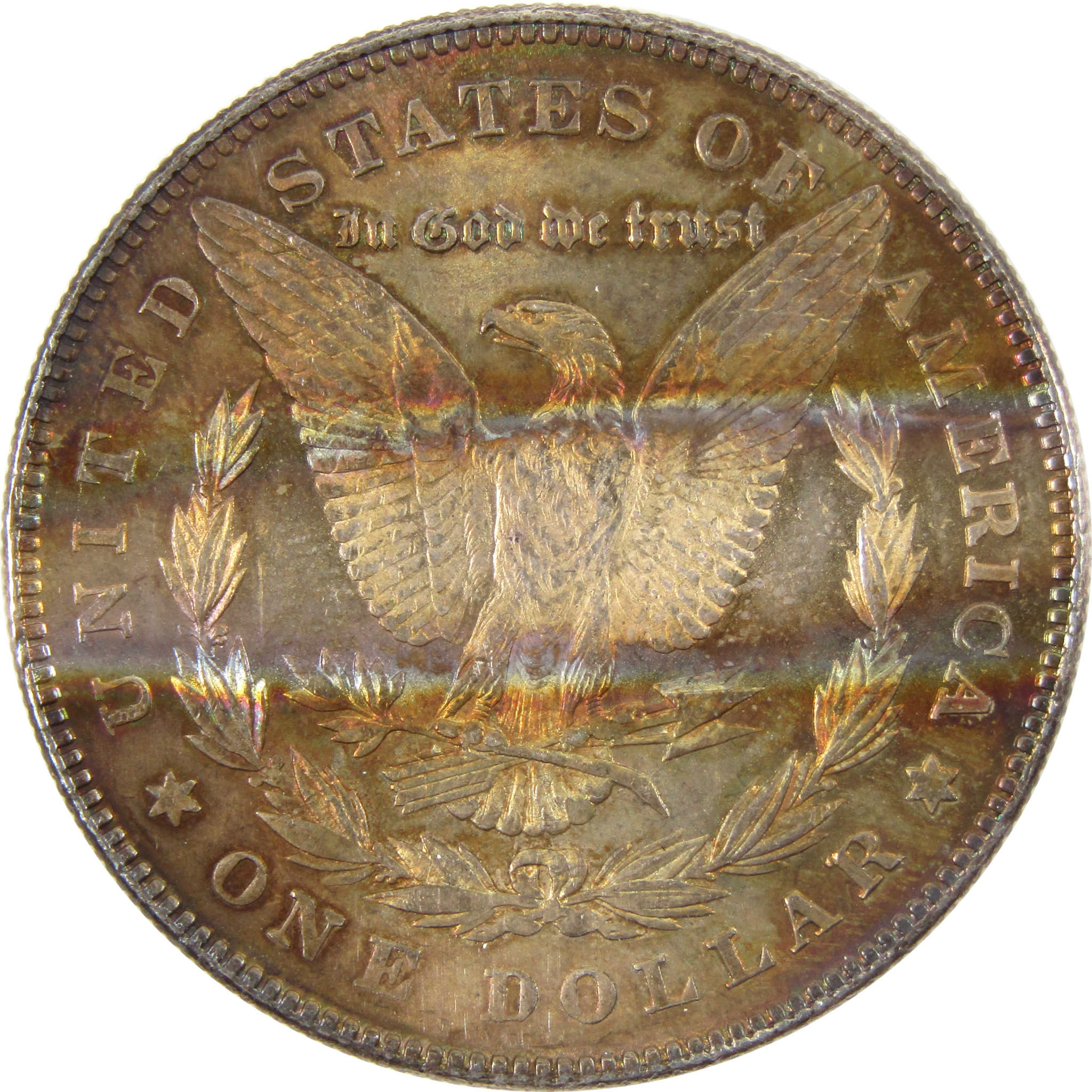 1878 Rev 78 Morgan Dollar BU Uncirculated Toned Reverse SKU:I10004