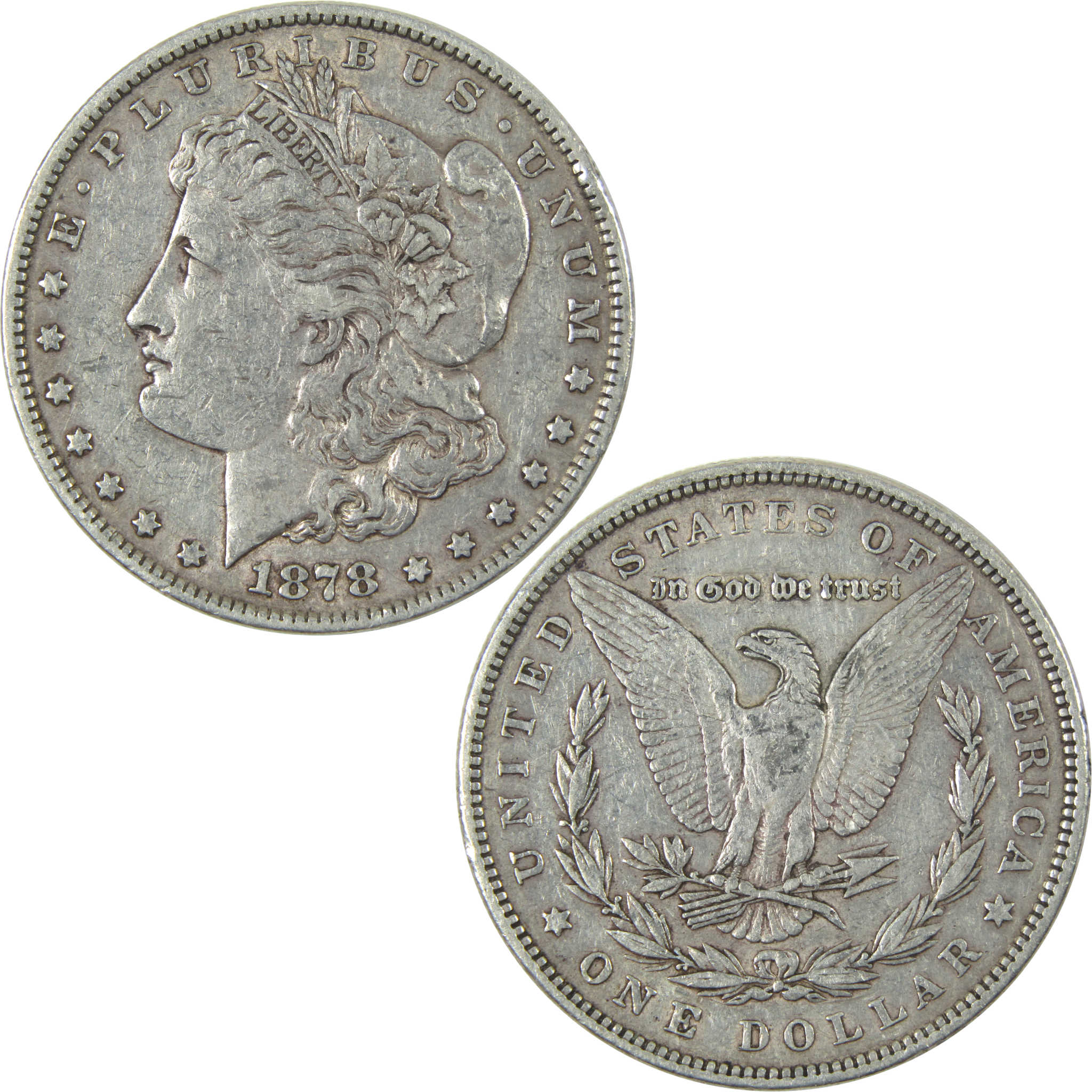 1878 7TF Rev 79 Morgan Dollar VF Very Fine Silver $1 Coin SKU:I14725 - Morgan coin - Morgan silver dollar - Morgan silver dollar for sale - Profile Coins &amp; Collectibles