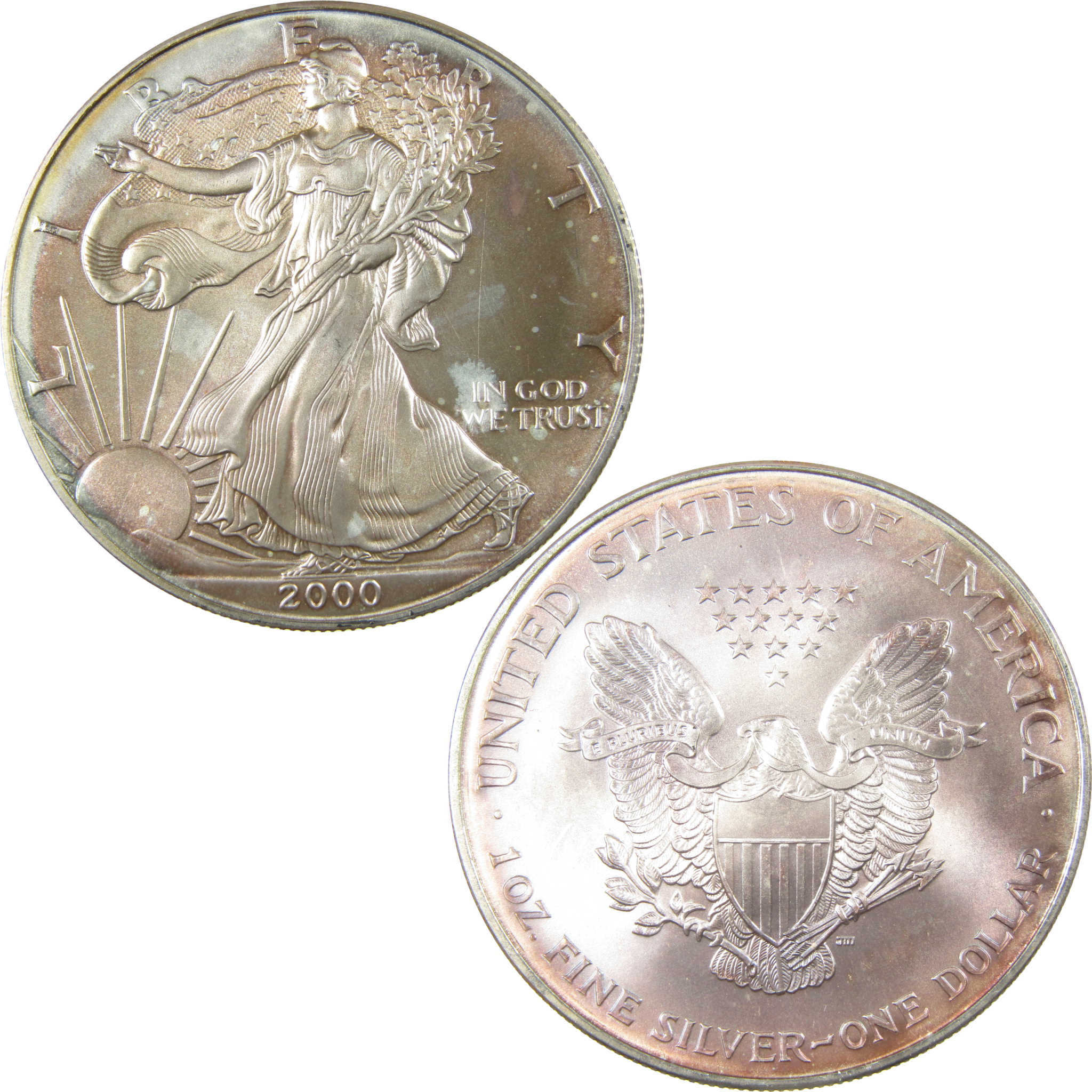 2000 American Silver Eagle Uncirculated Mint State $1 Coin SKU:CP1519